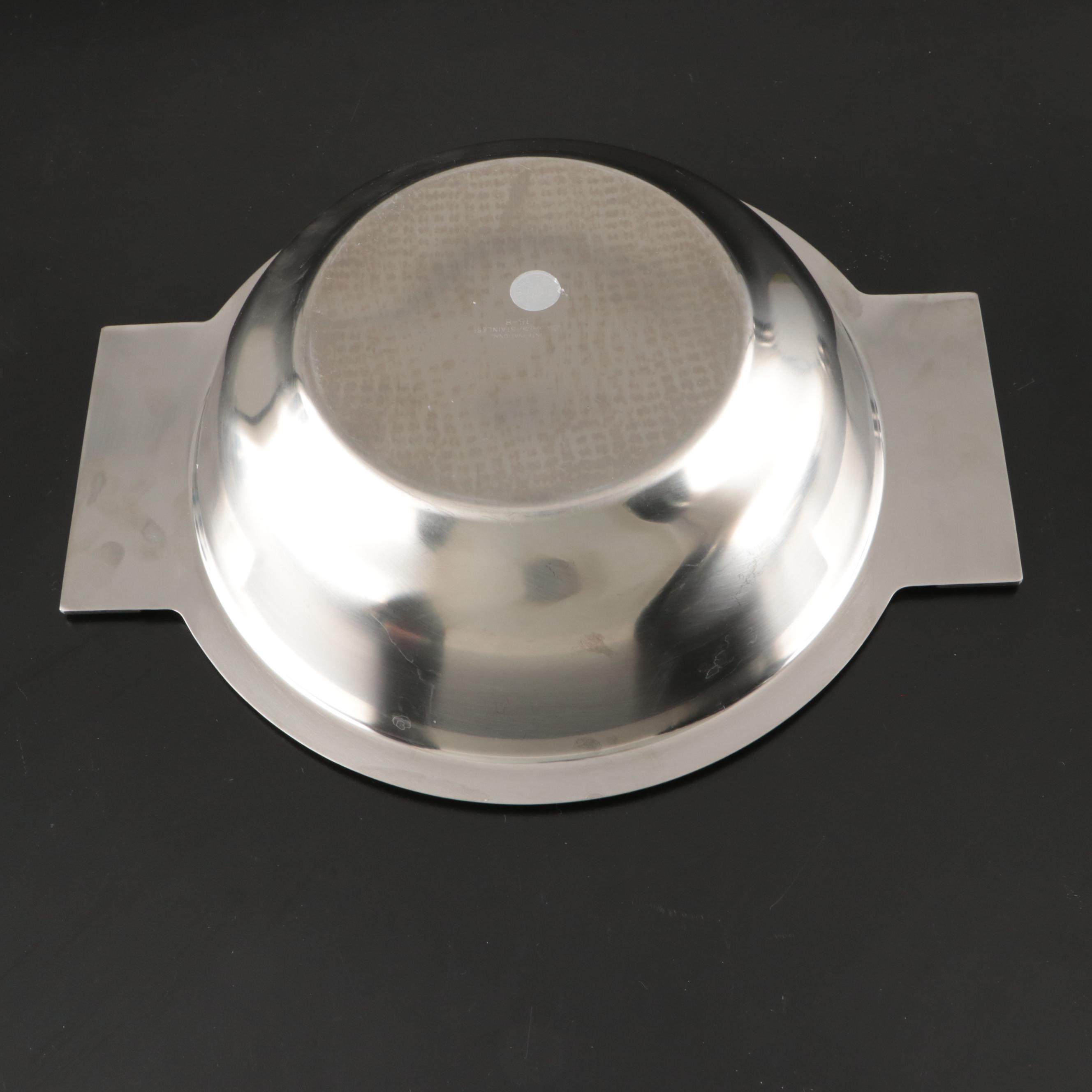 Rogers Insilco Stainless Steel Serving Dishes and Napkin Rings