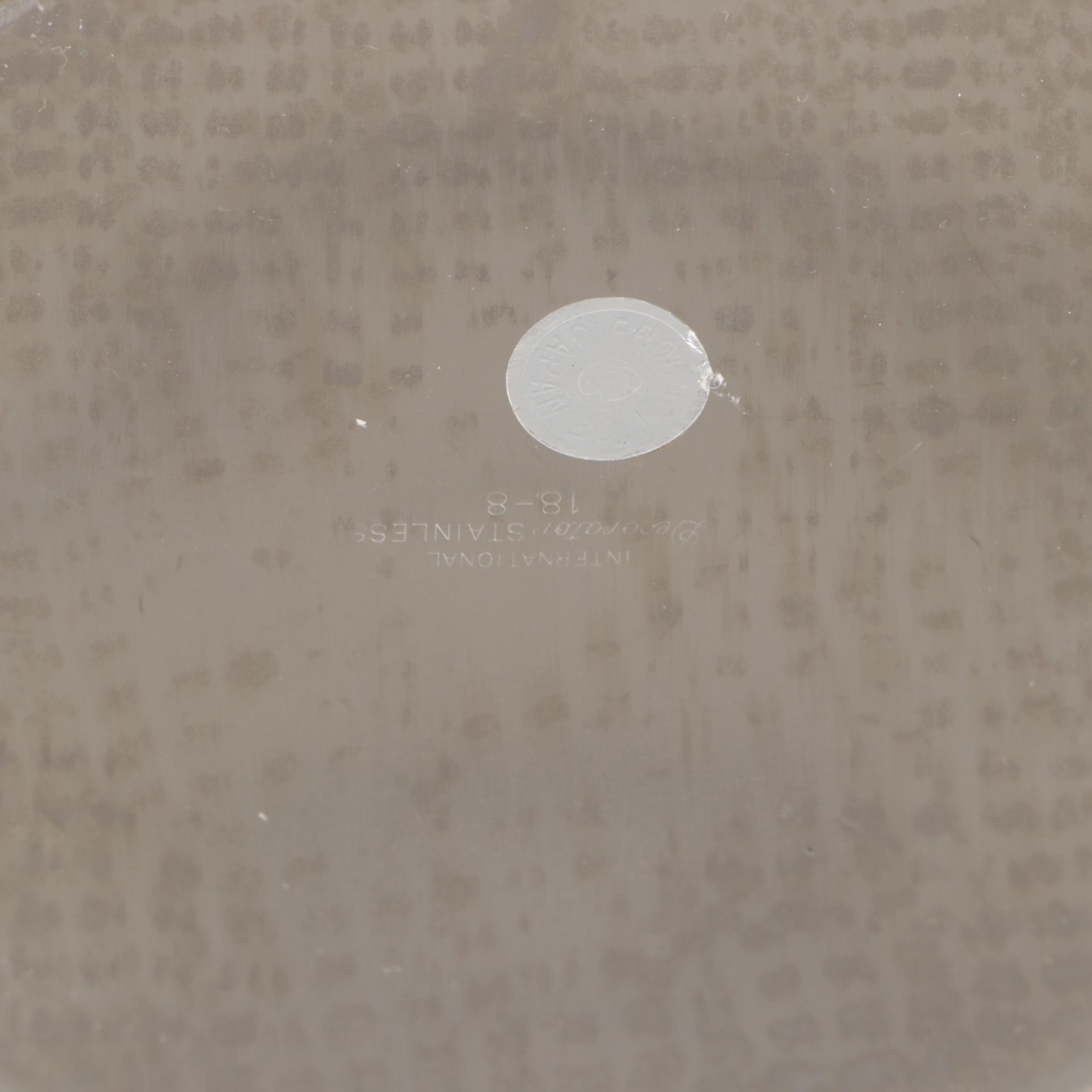 Rogers Insilco Stainless Steel Serving Dishes and Napkin Rings