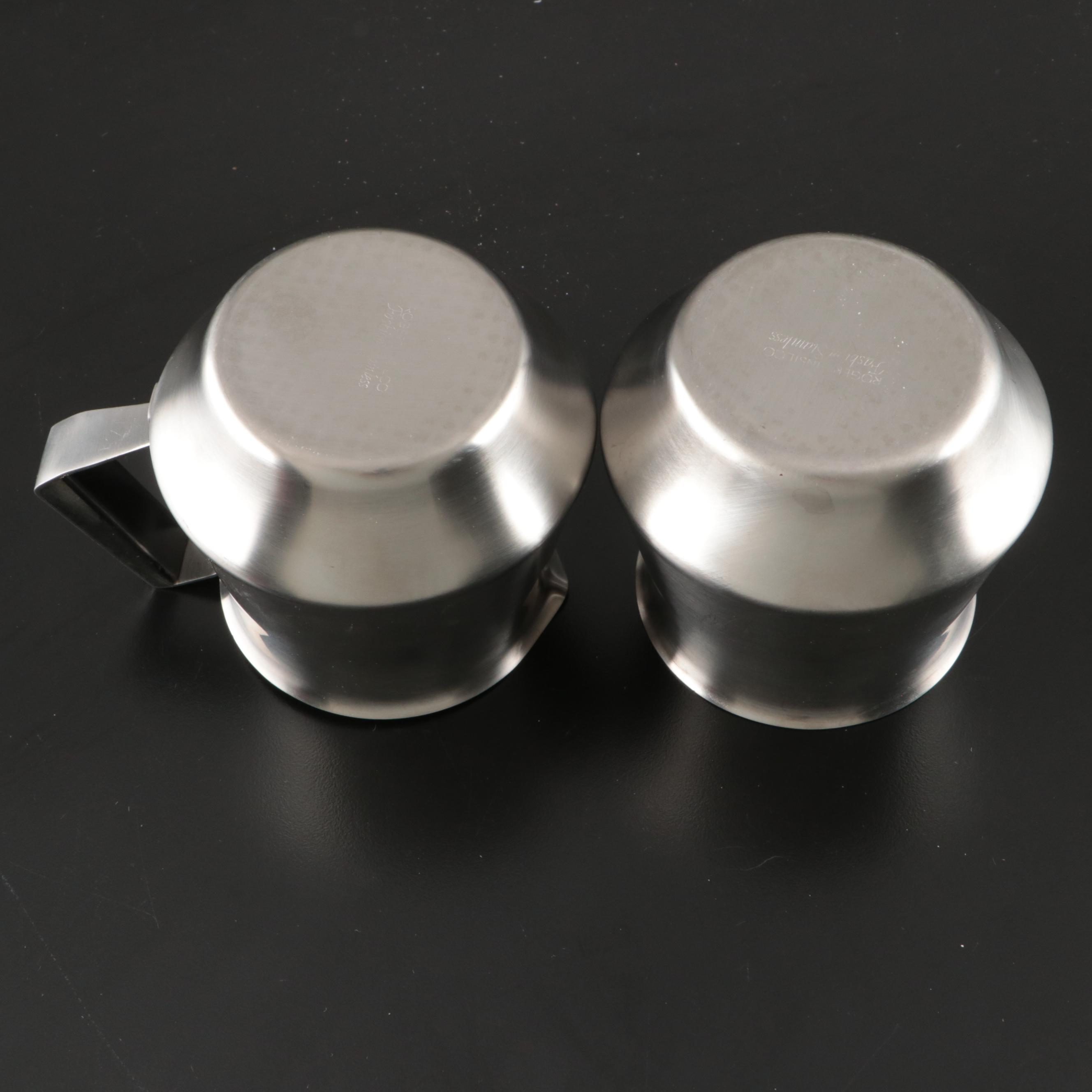 Rogers Insilco Stainless Steel Serving Dishes and Napkin Rings