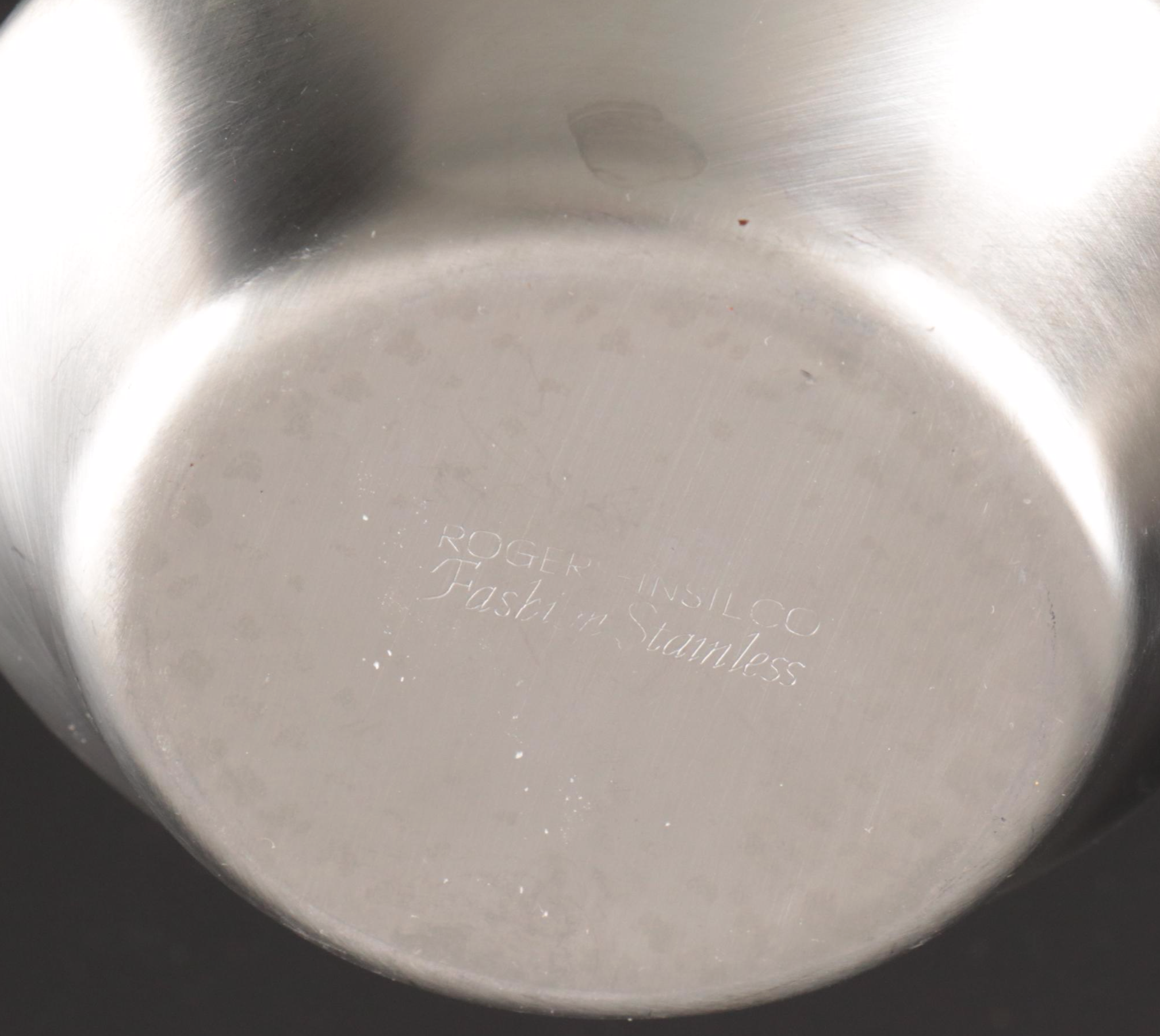 Rogers Insilco Stainless Steel Serving Dishes and Napkin Rings