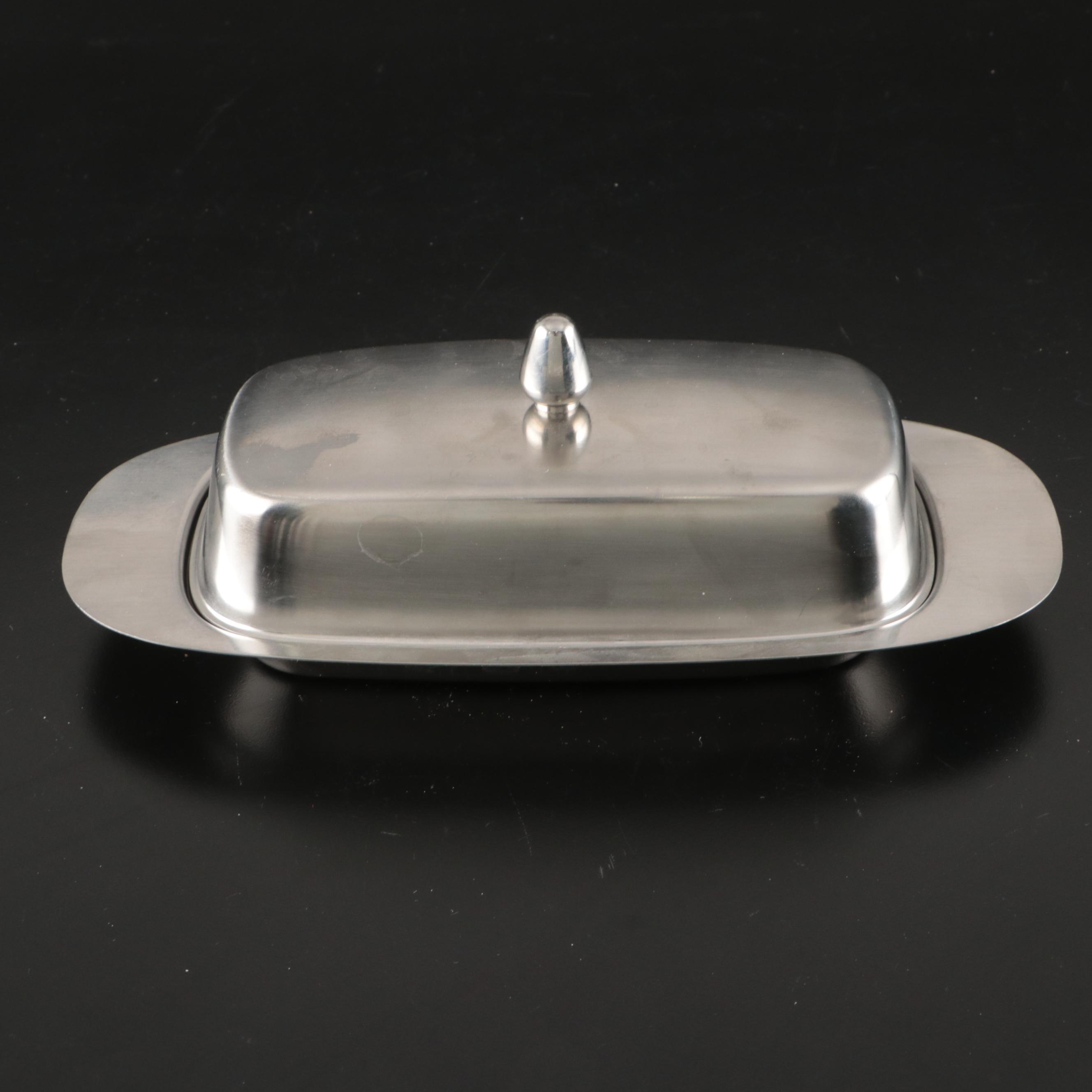 Rogers Insilco Stainless Steel Serving Dishes and Napkin Rings