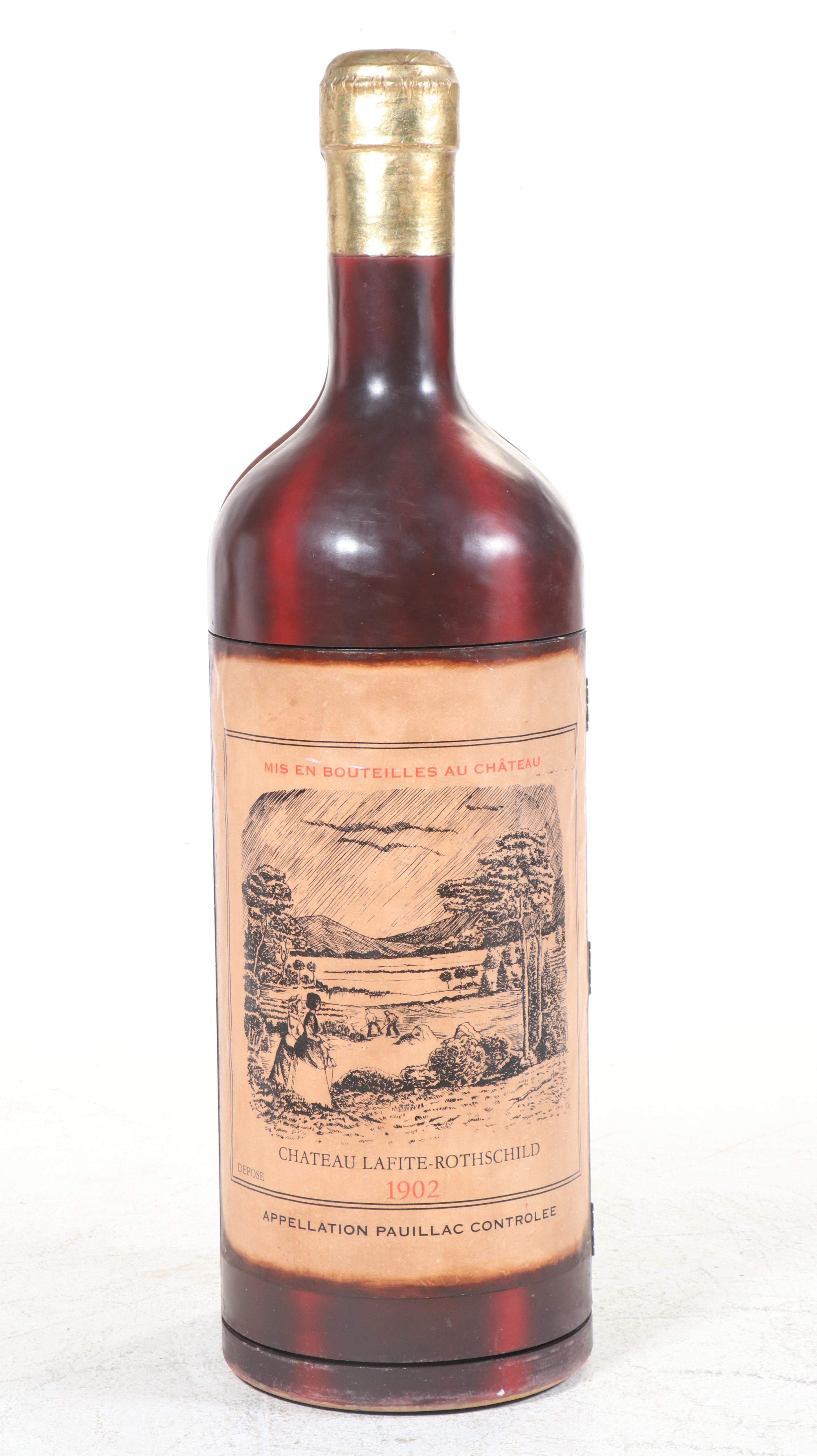 Large "Chateau Lafite-Rothschild 1902" Bottle-Form Wine Cabinet