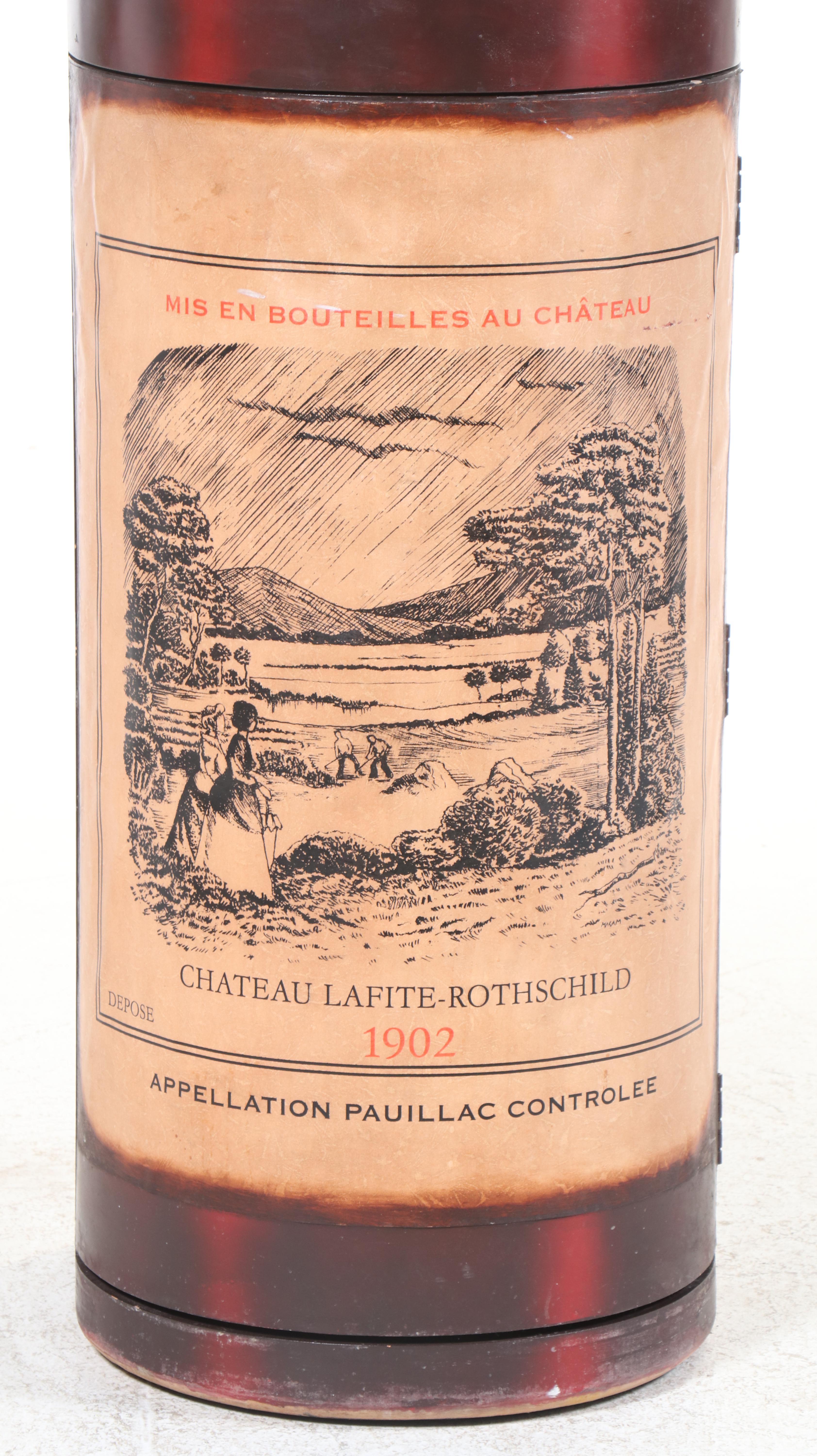 Large "Chateau Lafite-Rothschild 1902" Bottle-Form Wine Cabinet