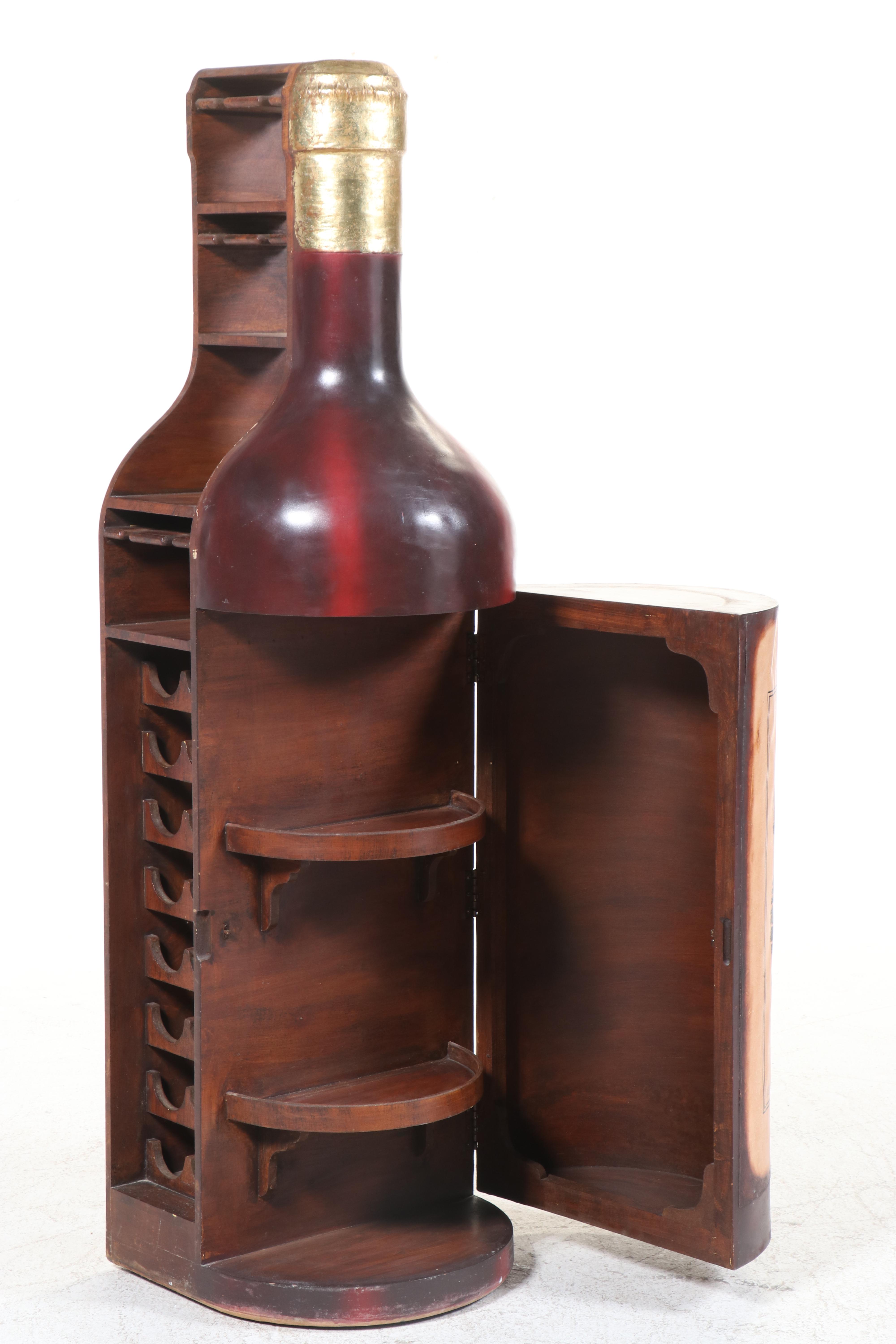 Large "Chateau Lafite-Rothschild 1902" Bottle-Form Wine Cabinet
