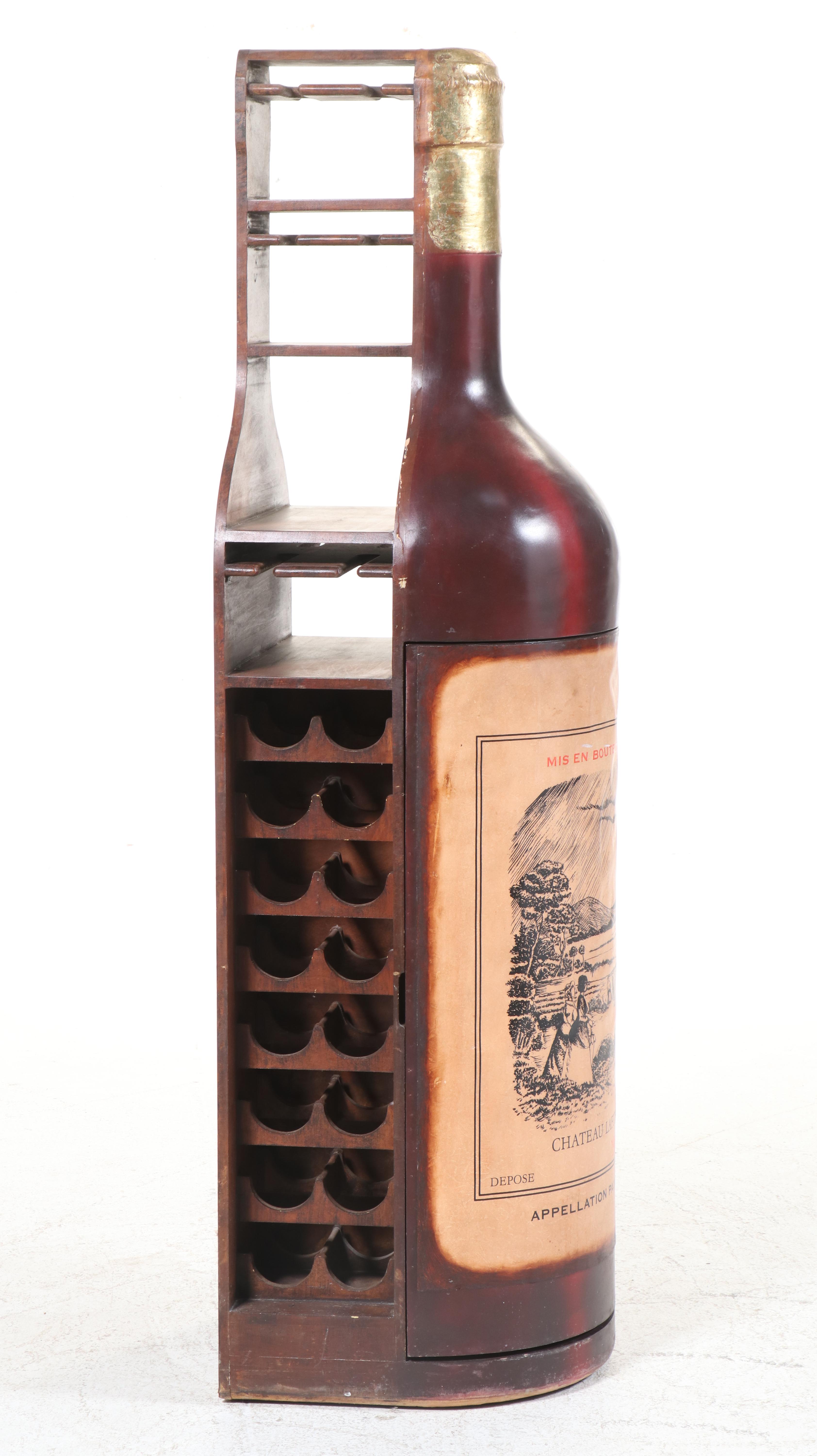 Large "Chateau Lafite-Rothschild 1902" Bottle-Form Wine Cabinet