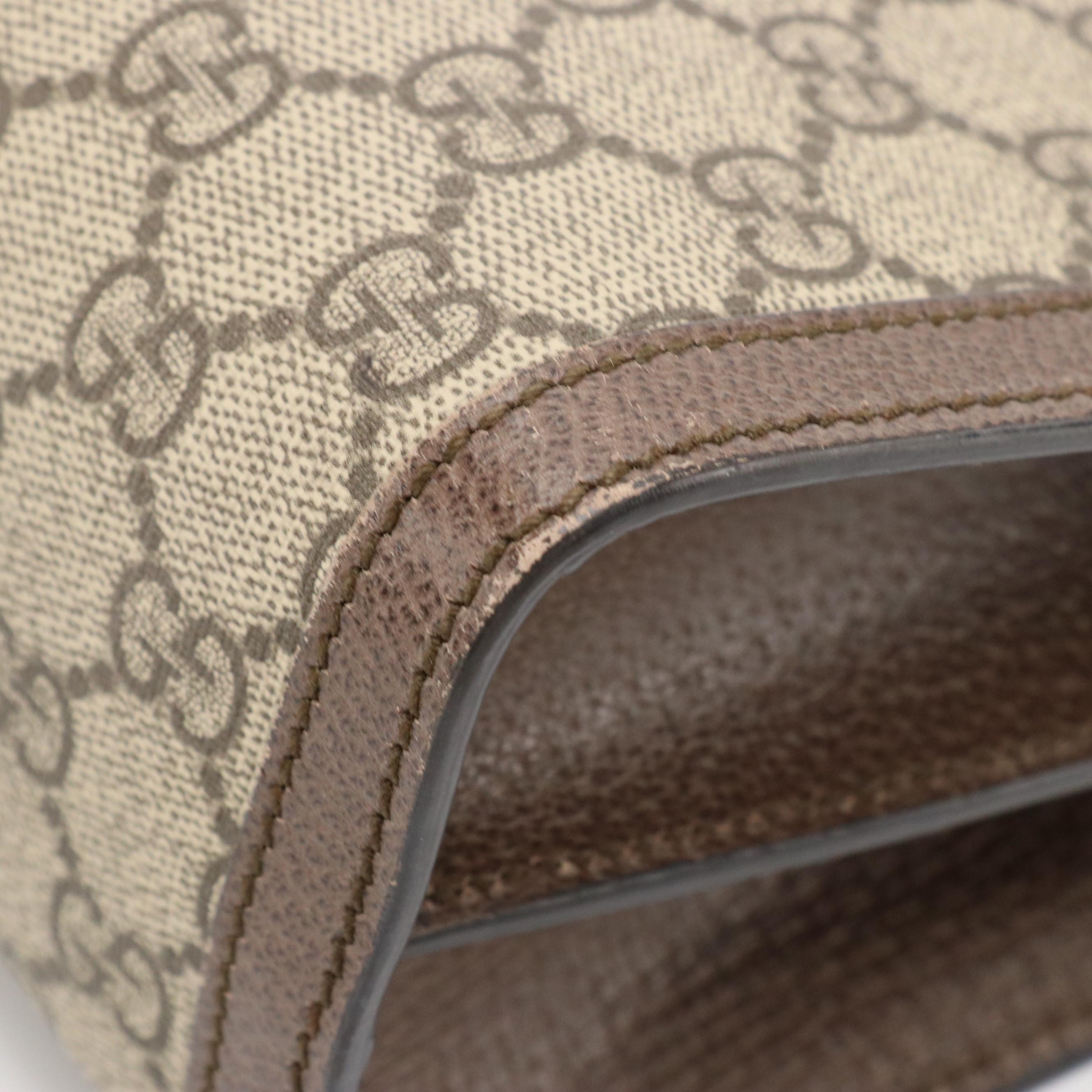 Gucci Ophidia Chain Strap Shoulder Bag in Web Stripe GG Supreme Canvas & Leather