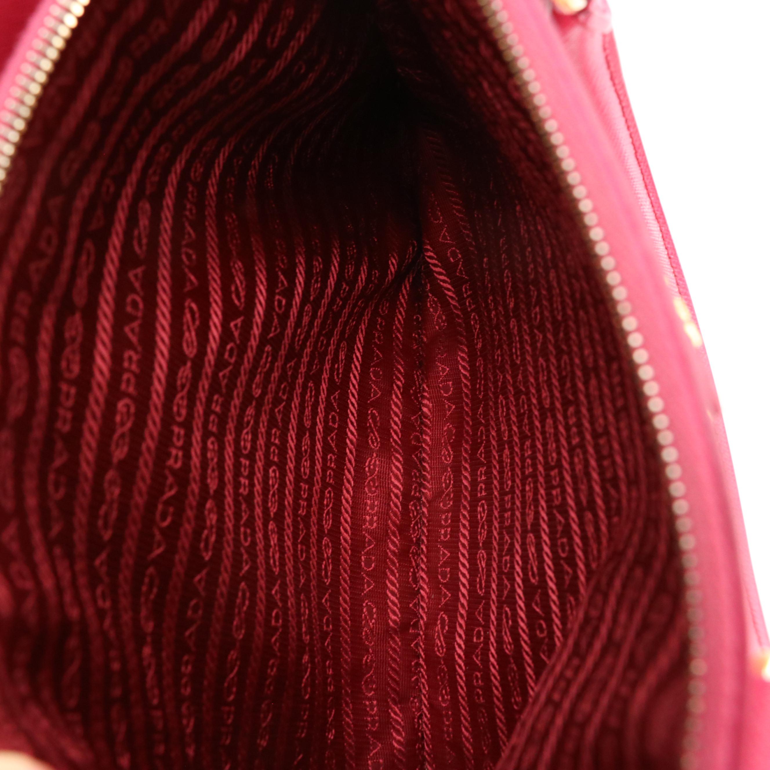 Prada Medium Galleria Double Zip Two-Way Bag in Pink Saffiano Leather