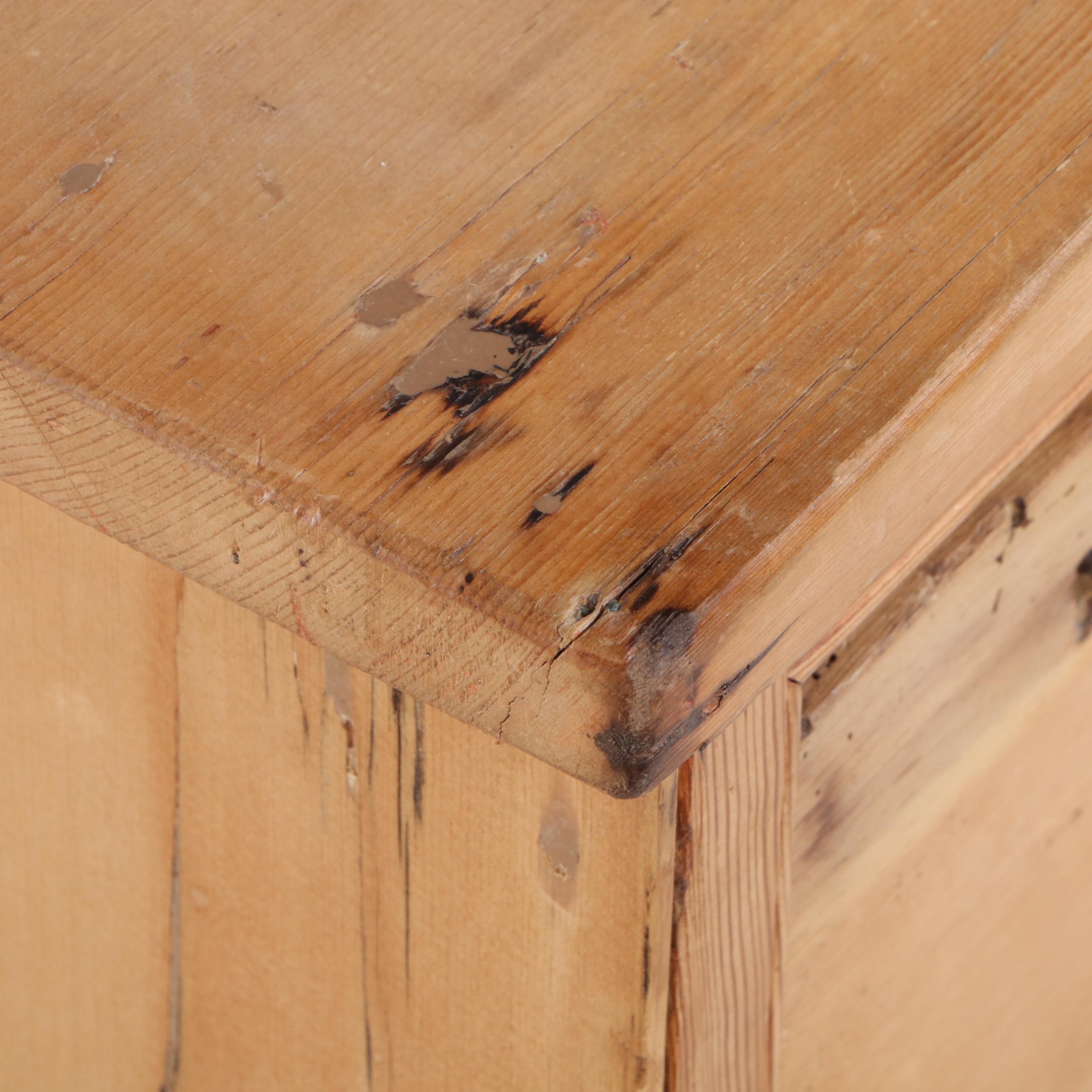 Primitive Style Pine Chest of Drawers, 19th Century