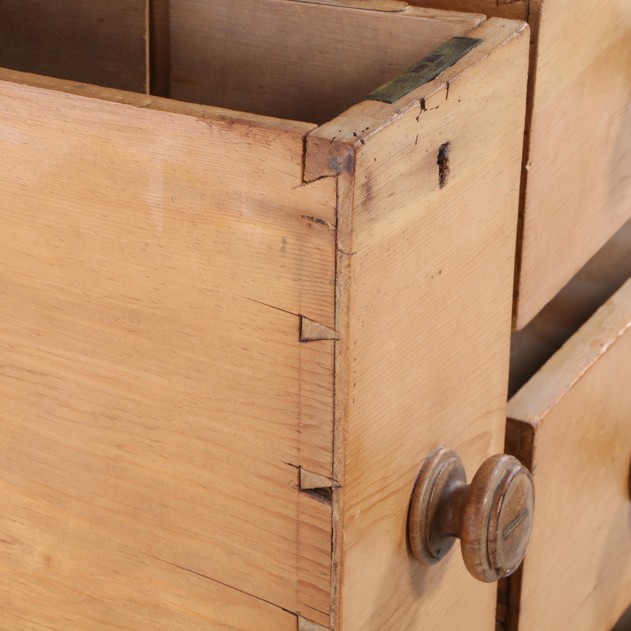 Primitive Style Pine Chest of Drawers, 19th Century
