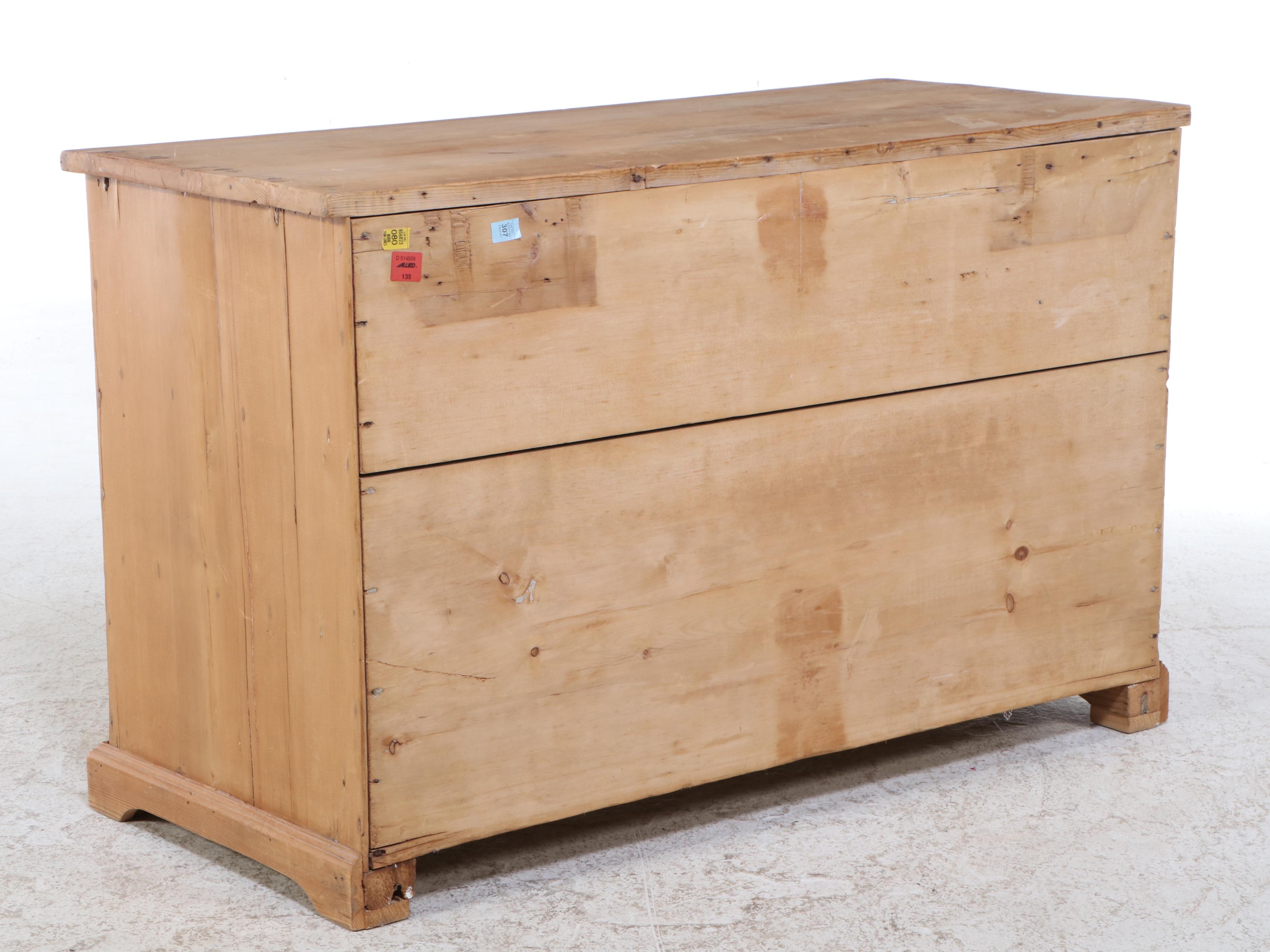 Primitive Style Pine Chest of Drawers, 19th Century