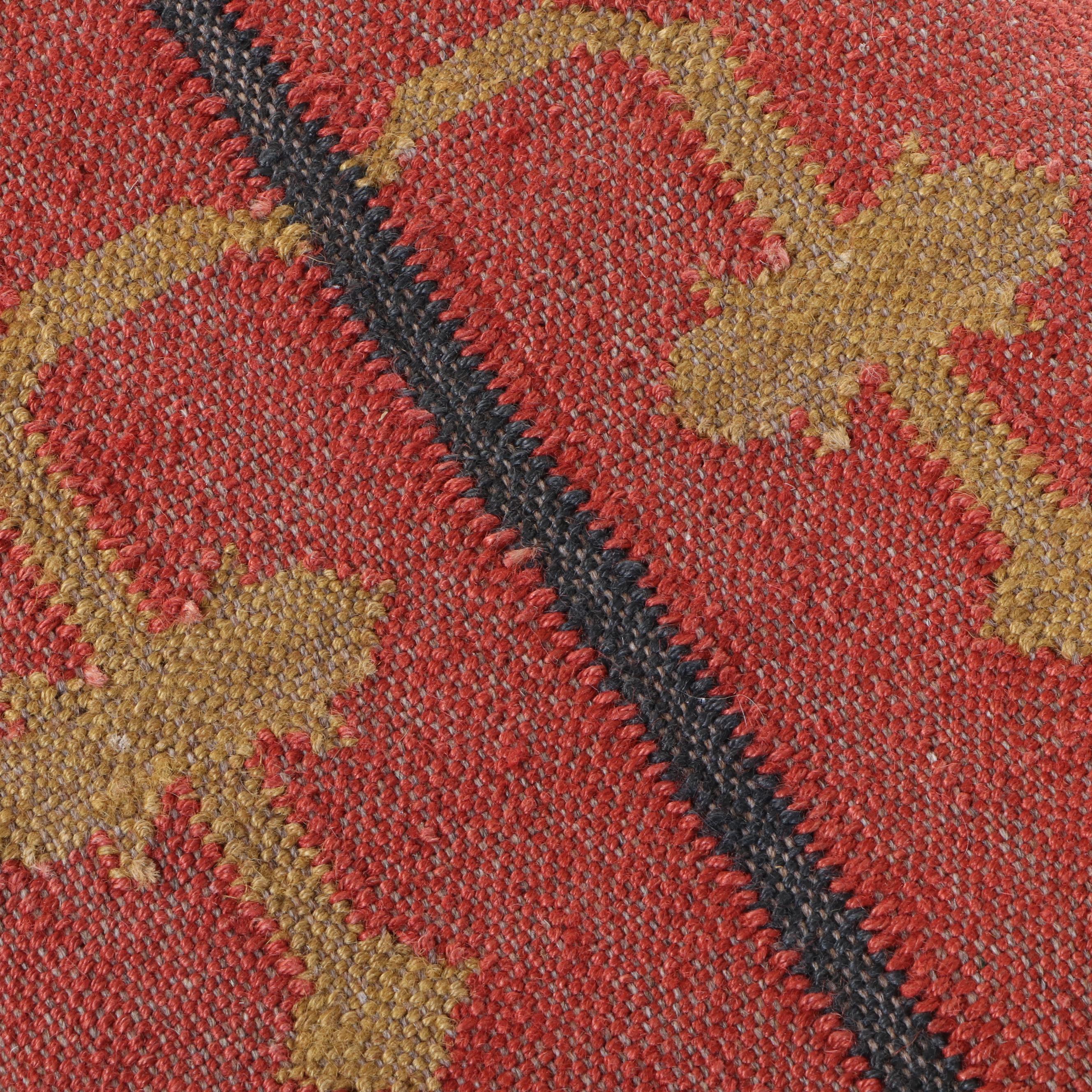 Handwoven Kilim Upholstered Wood Bench