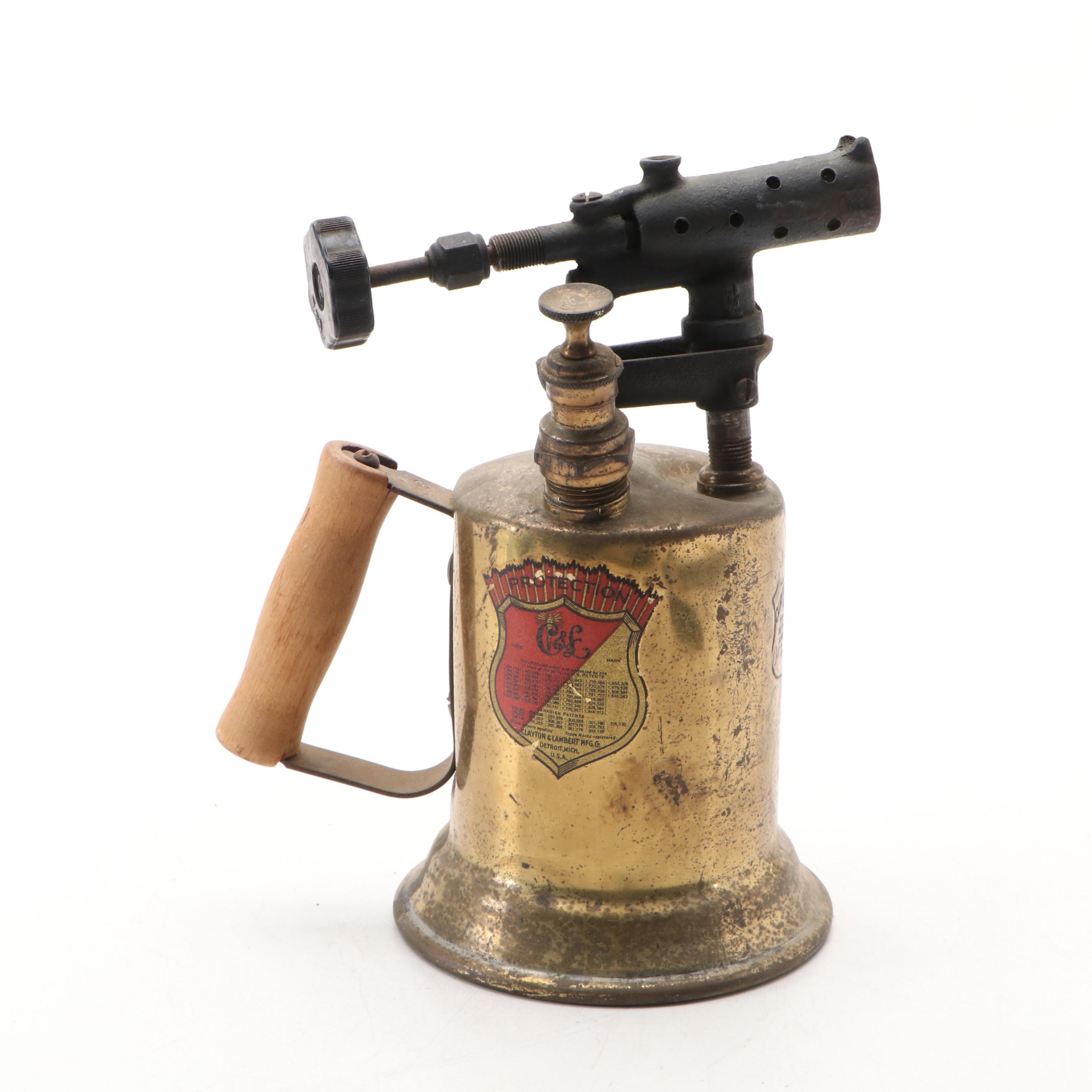 Coleman Lantern with Clayton & Lambert Brass Blow Torch