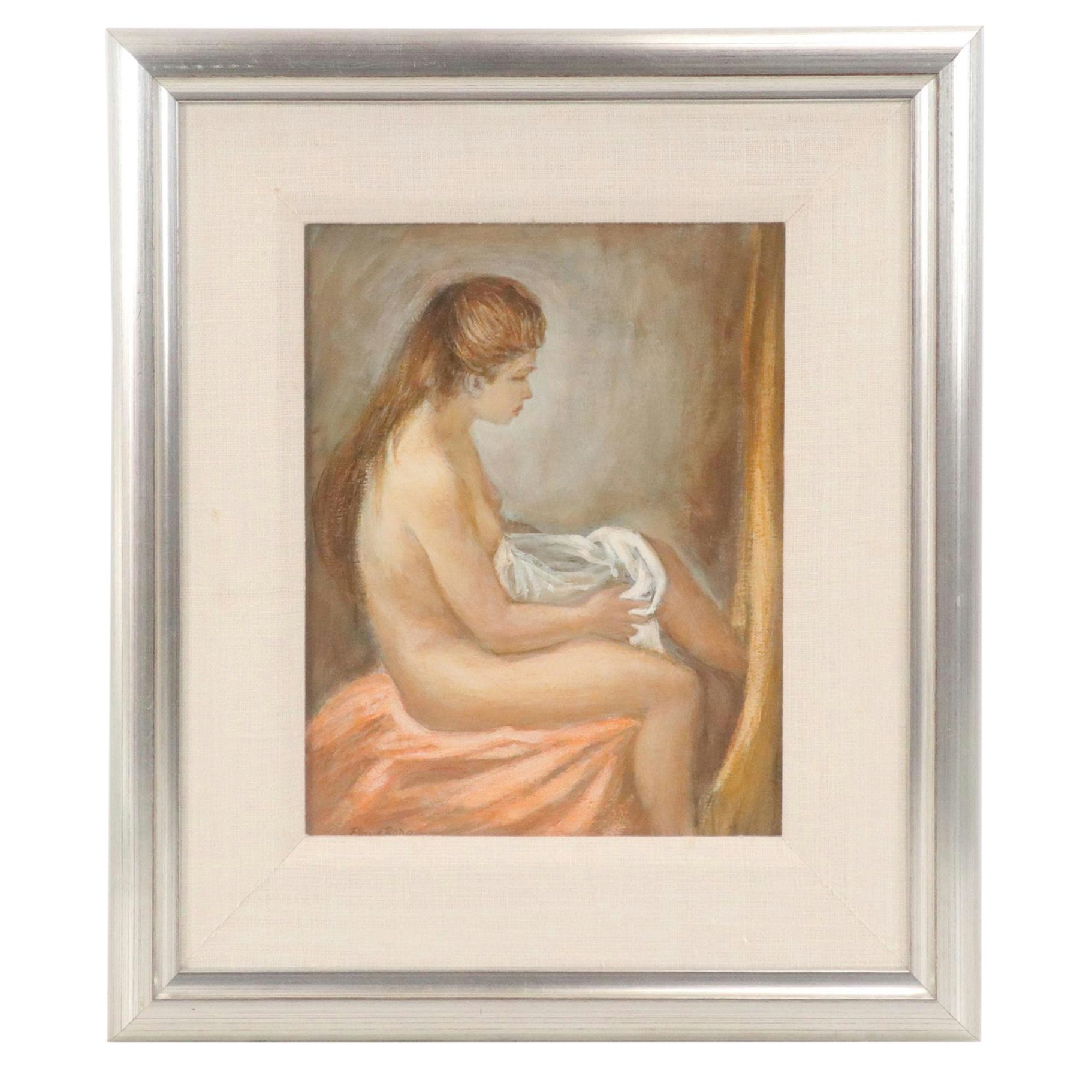 Floyd Berg Figural Oil Painting, Late 20th Century
