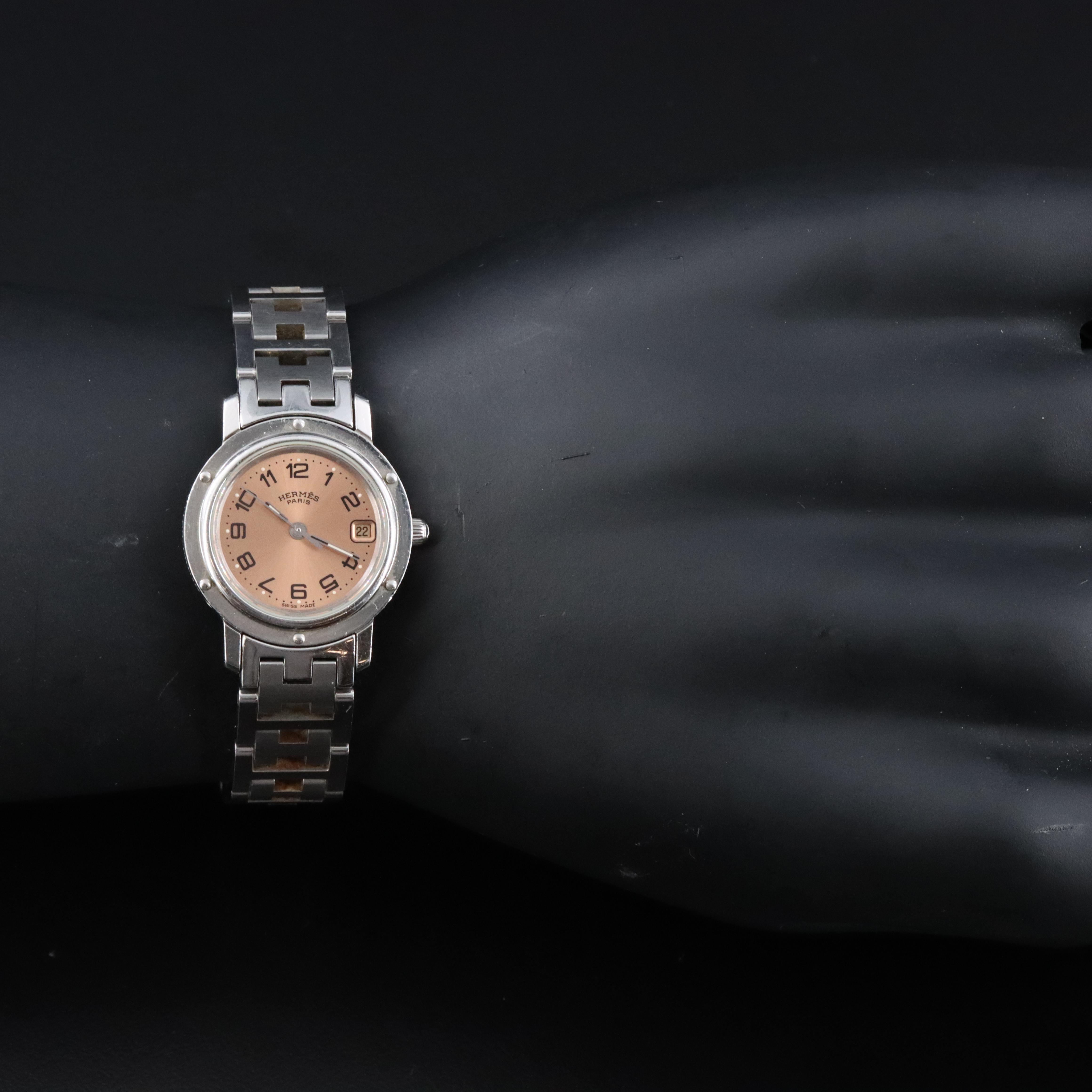 Hermès Clipper CL4.210 Copper Dial 24mm Steel Quartz Watch