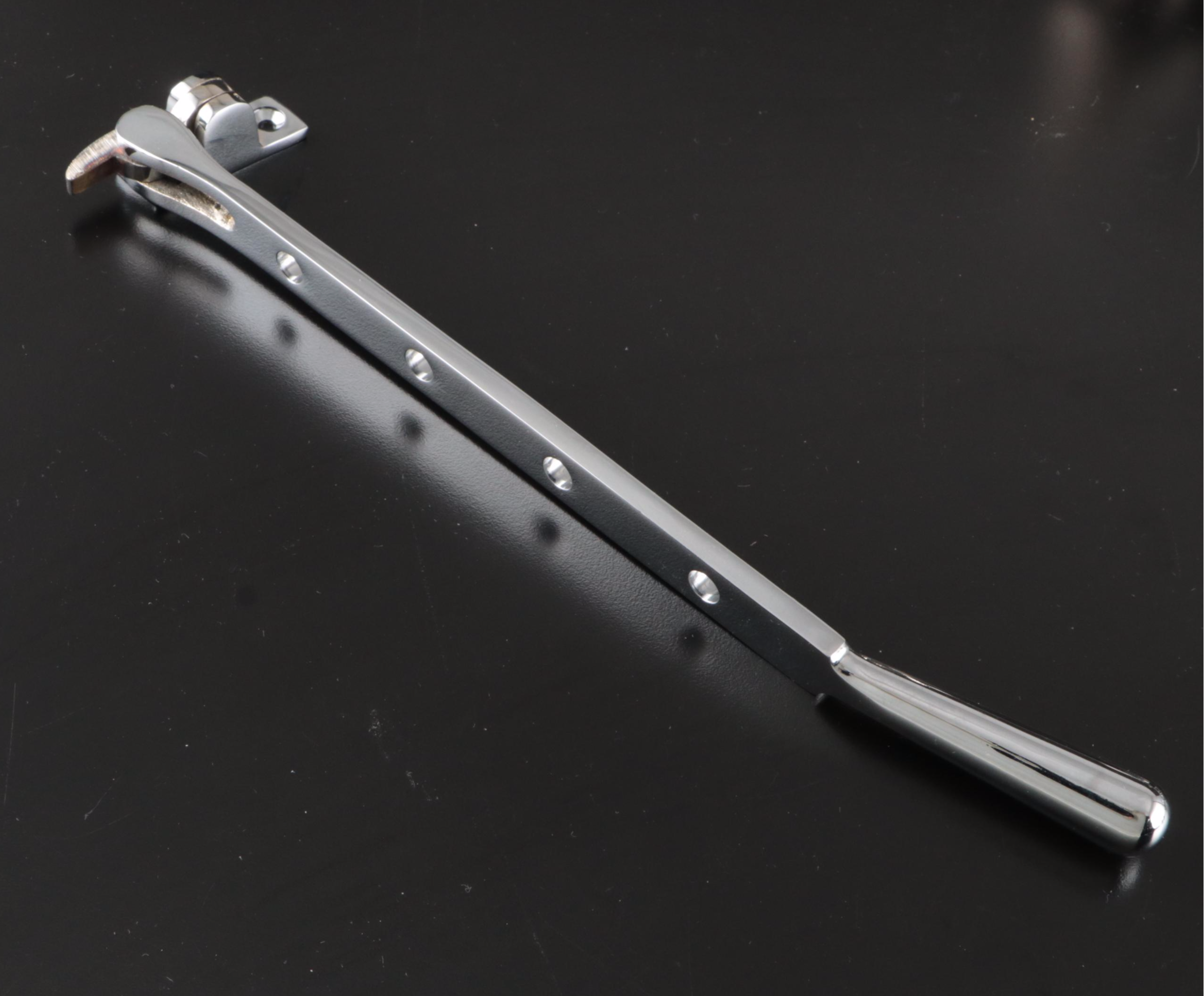 Brushed Nickel Shower Bar with Chrome Flanges, Rod Holders, Handles and More