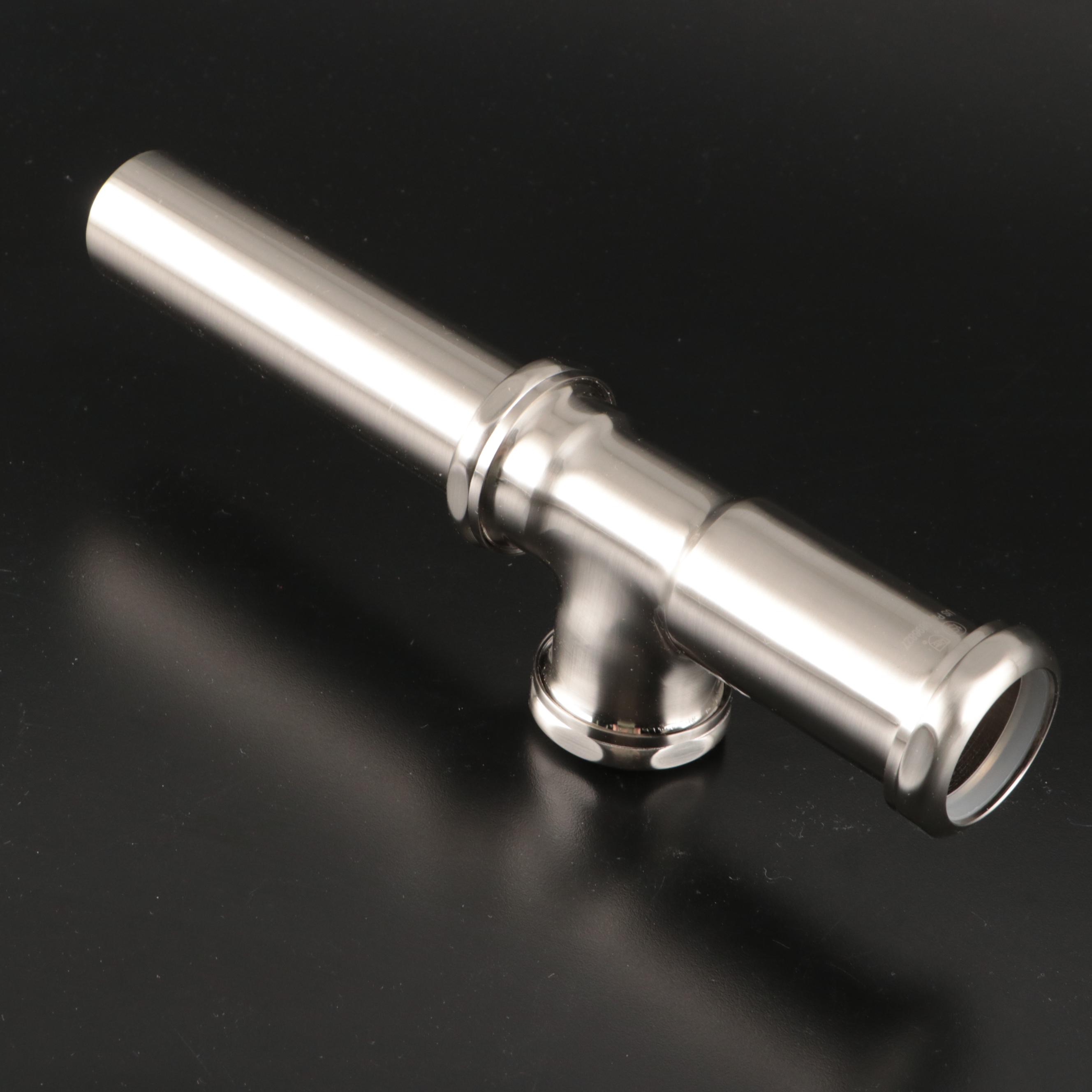 Brushed Nickel Shower Bar with Chrome Flanges, Rod Holders, Handles and More