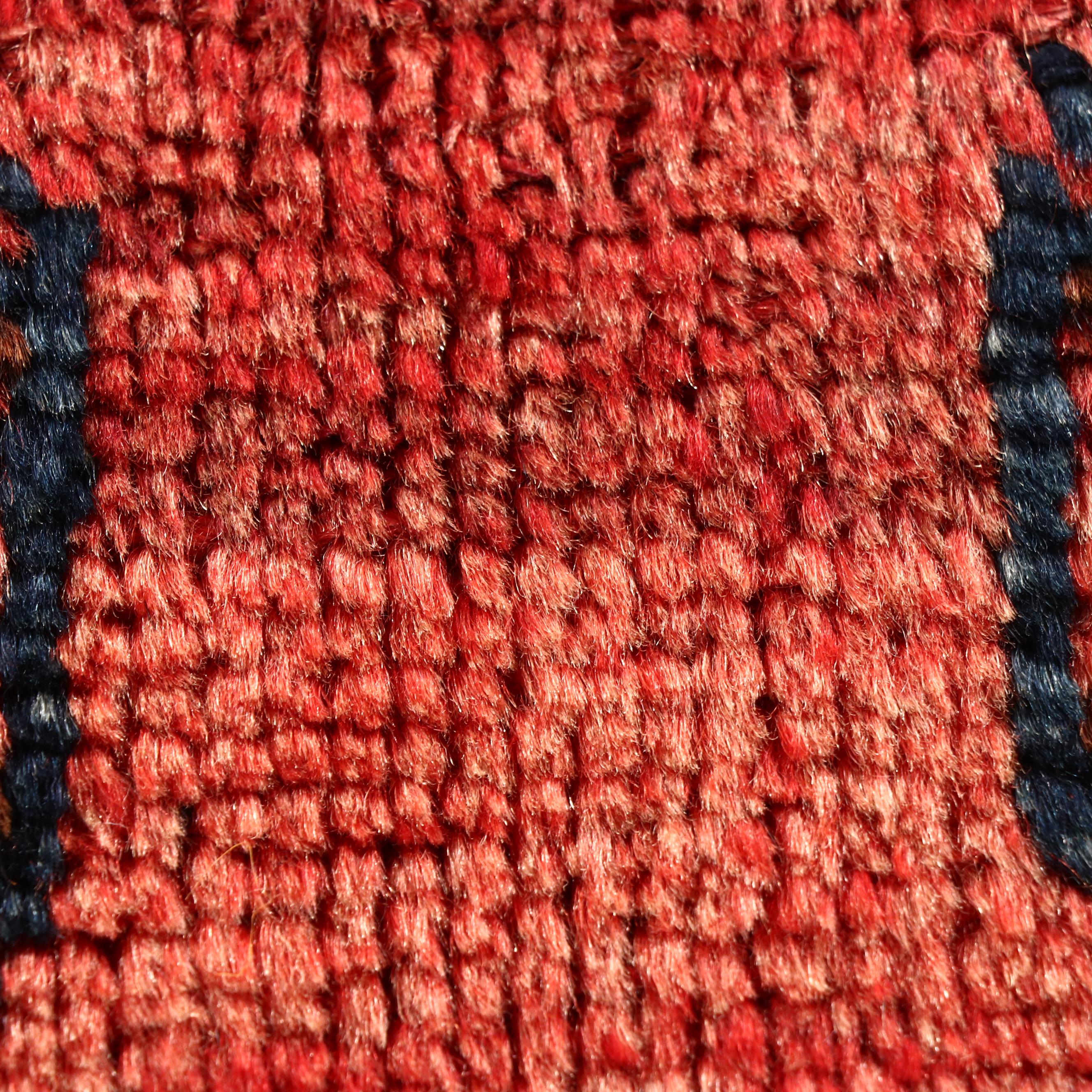 1'9 x 1'9 Hand-Knotted Northwest Persian Remnant Floor Mat