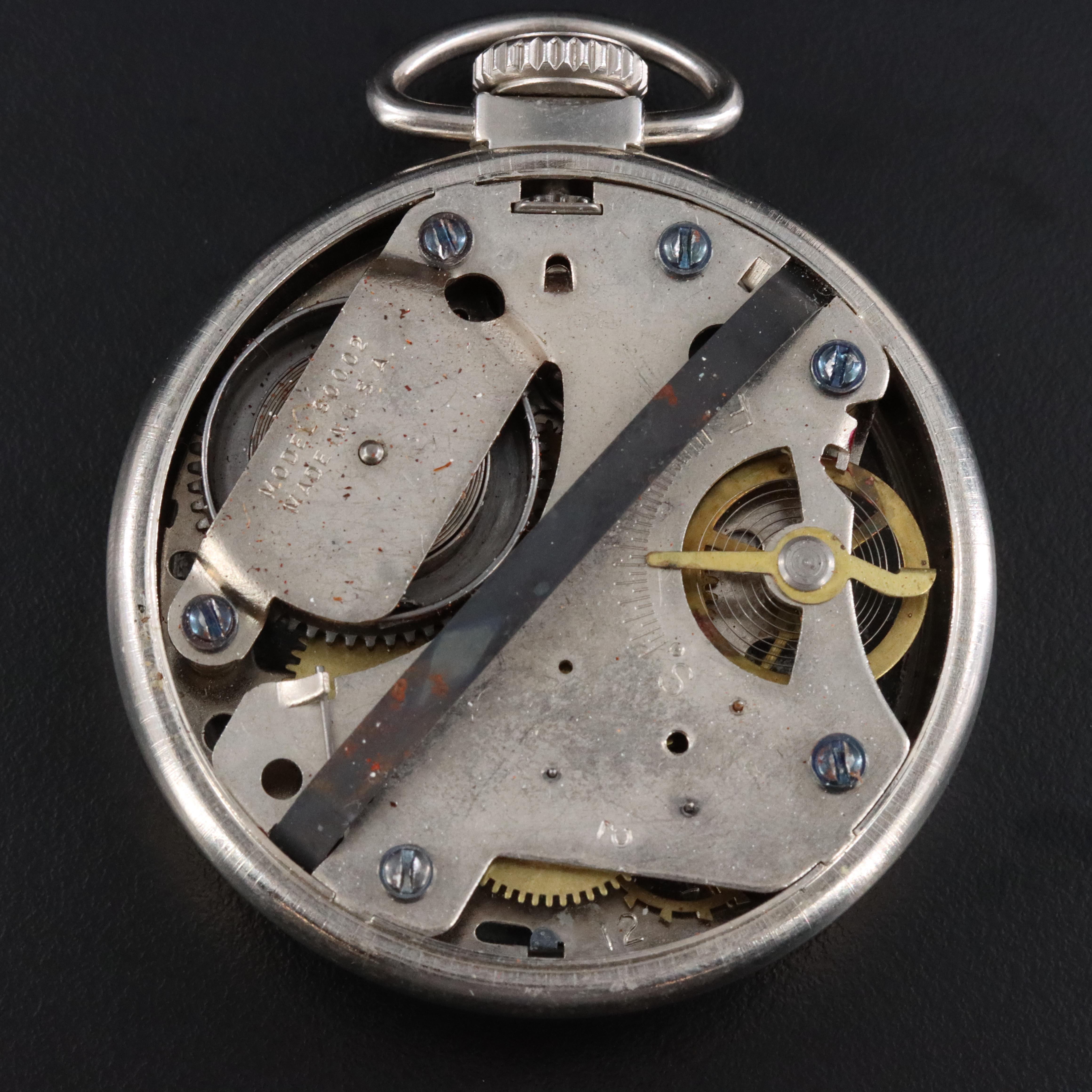 Westclox Scotty Black Dial Pocket Watch