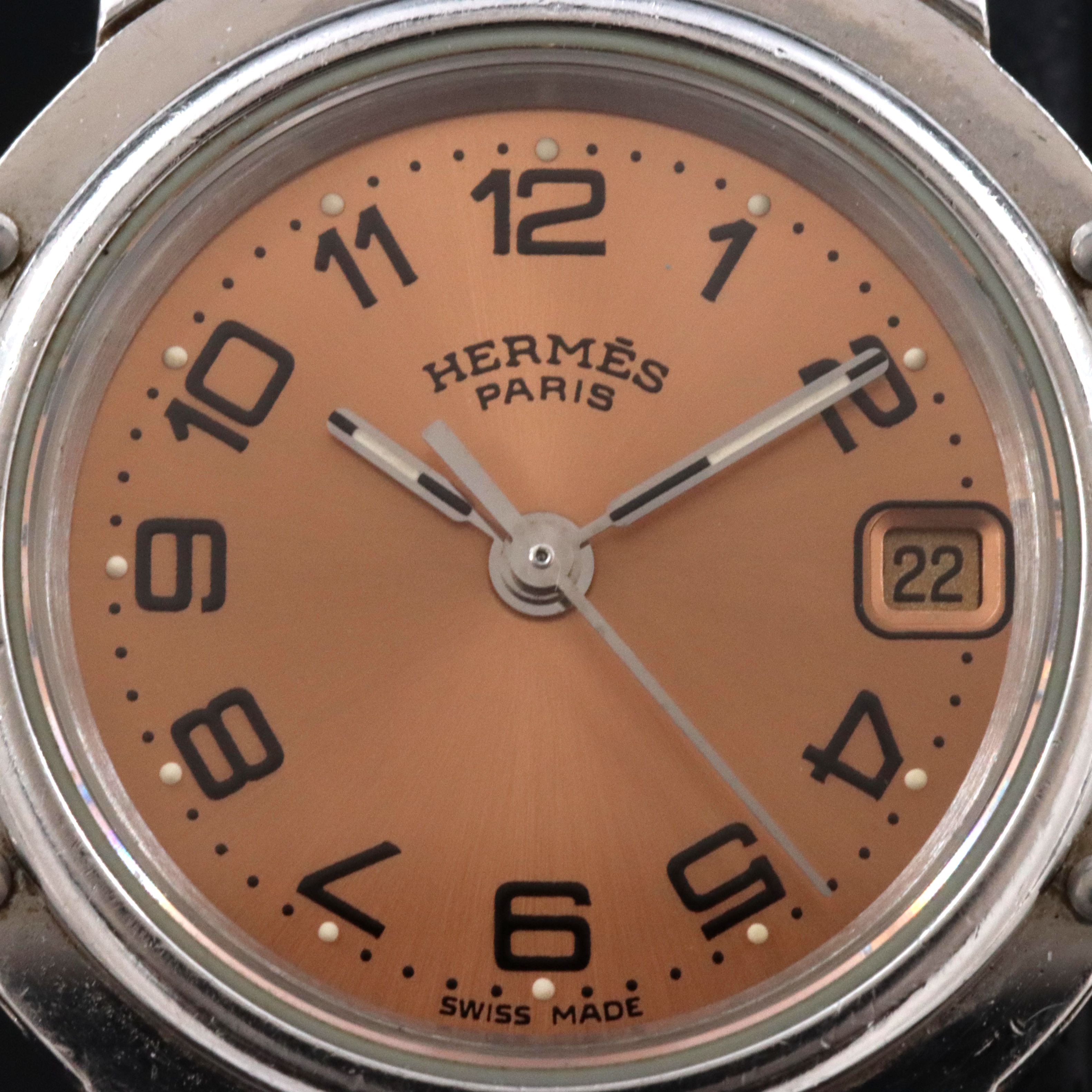 Hermès Clipper CL4.210 Copper Dial 24mm Steel Quartz Watch