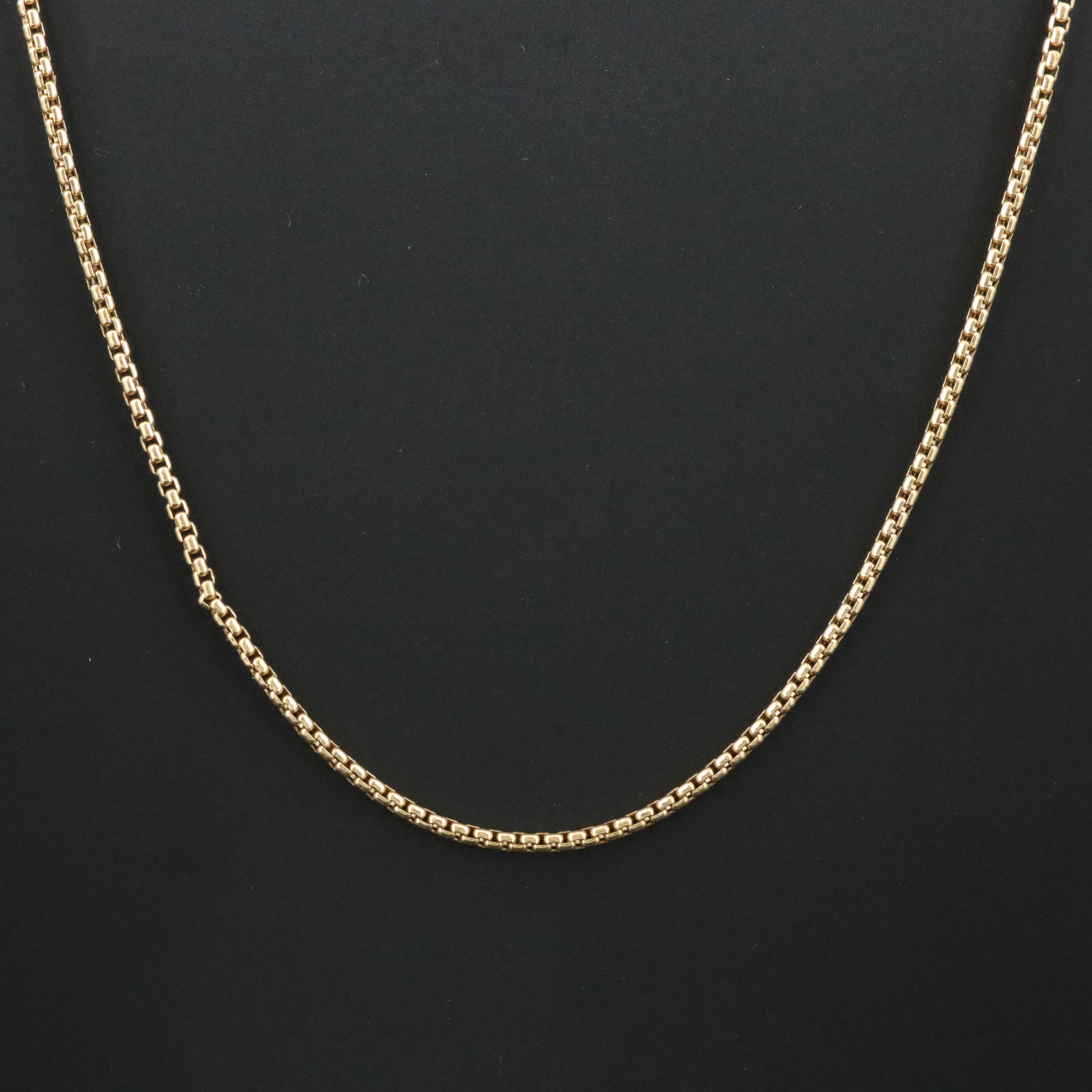 David Yurman 18K Box Chain Necklace