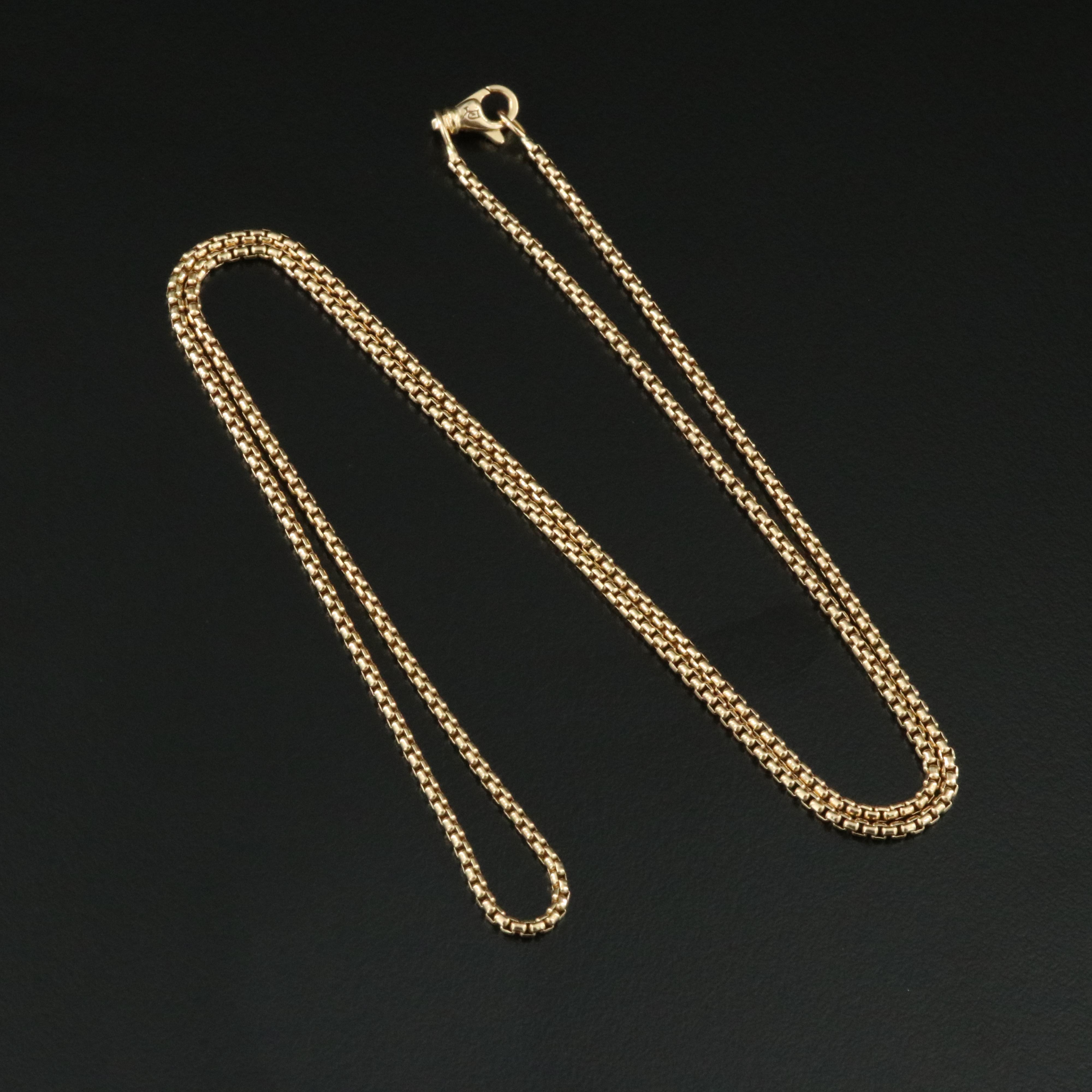 David Yurman 18K Box Chain Necklace
