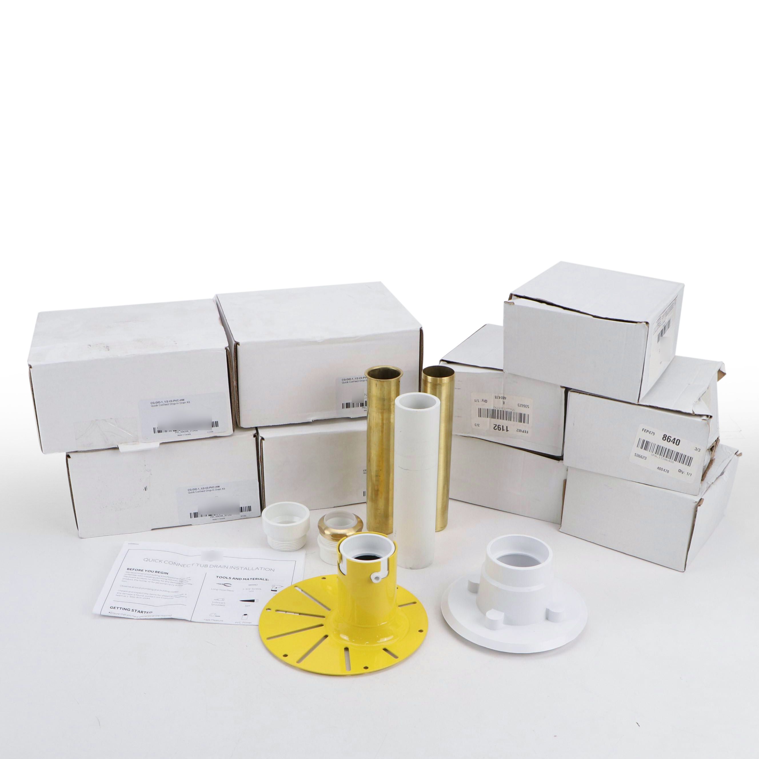 Quick Connect Drain Kits with Drain Flange Coupling and More