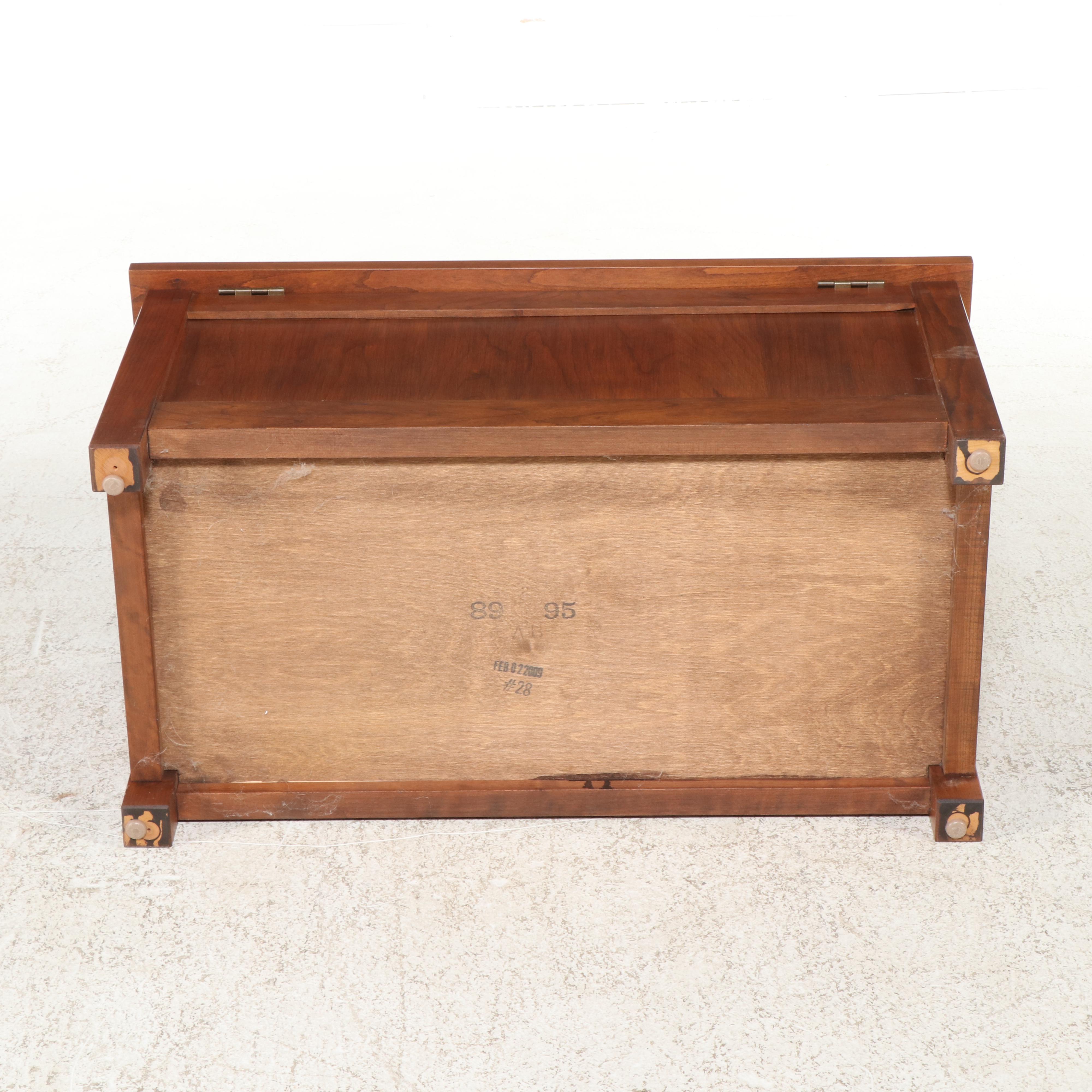 Stickley Arts & Crafts Style Cherrywood, Marquetry, and Cedar Blanket Chest