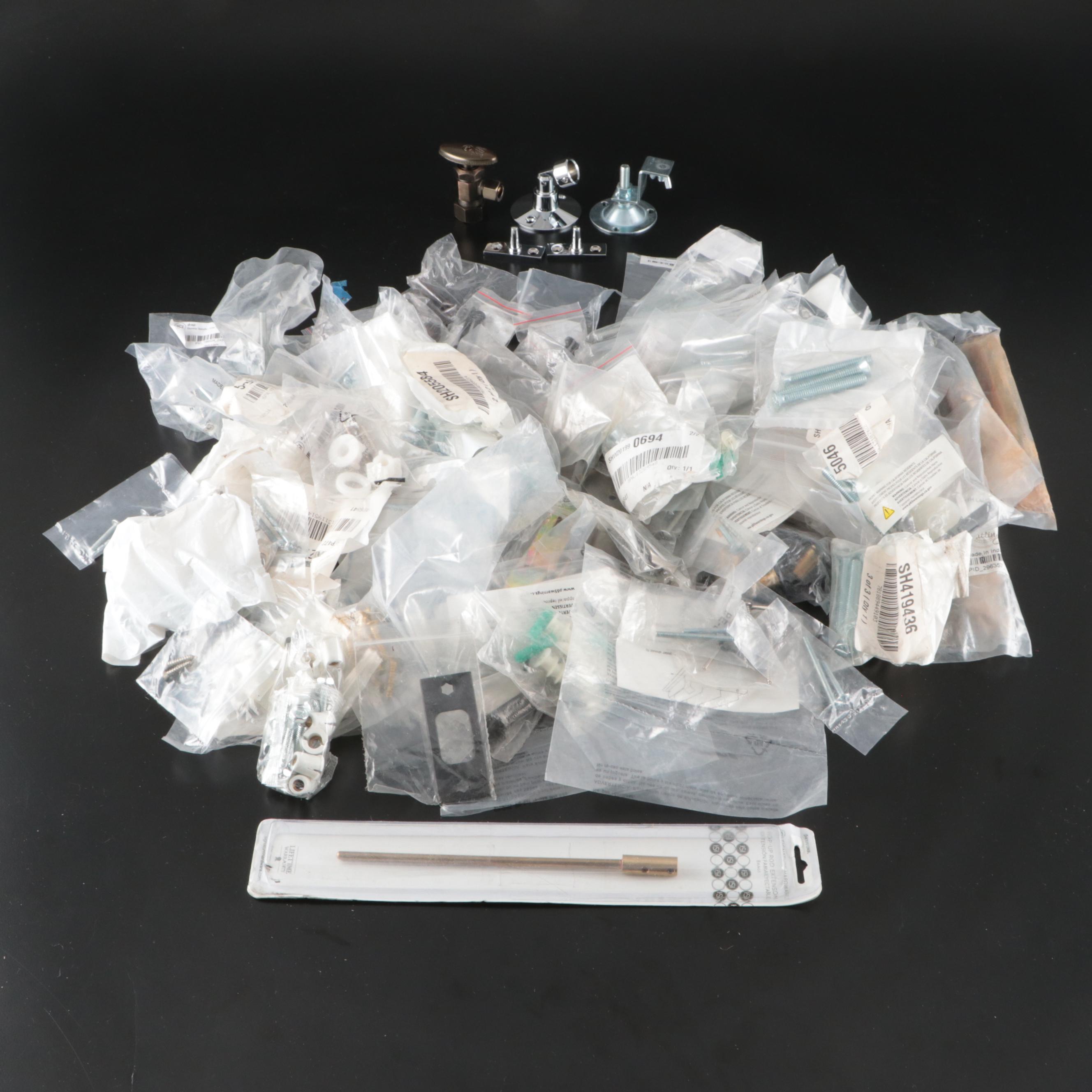 Assorted Metal Bolts, Screws, and Other Home Hardware