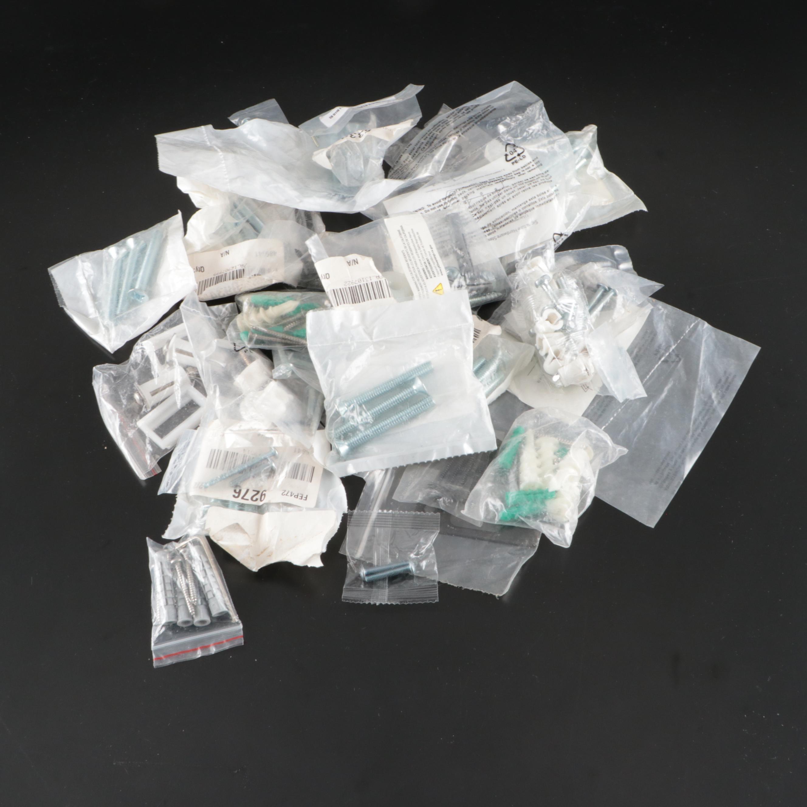 Assorted Metal Bolts, Screws, and Other Home Hardware