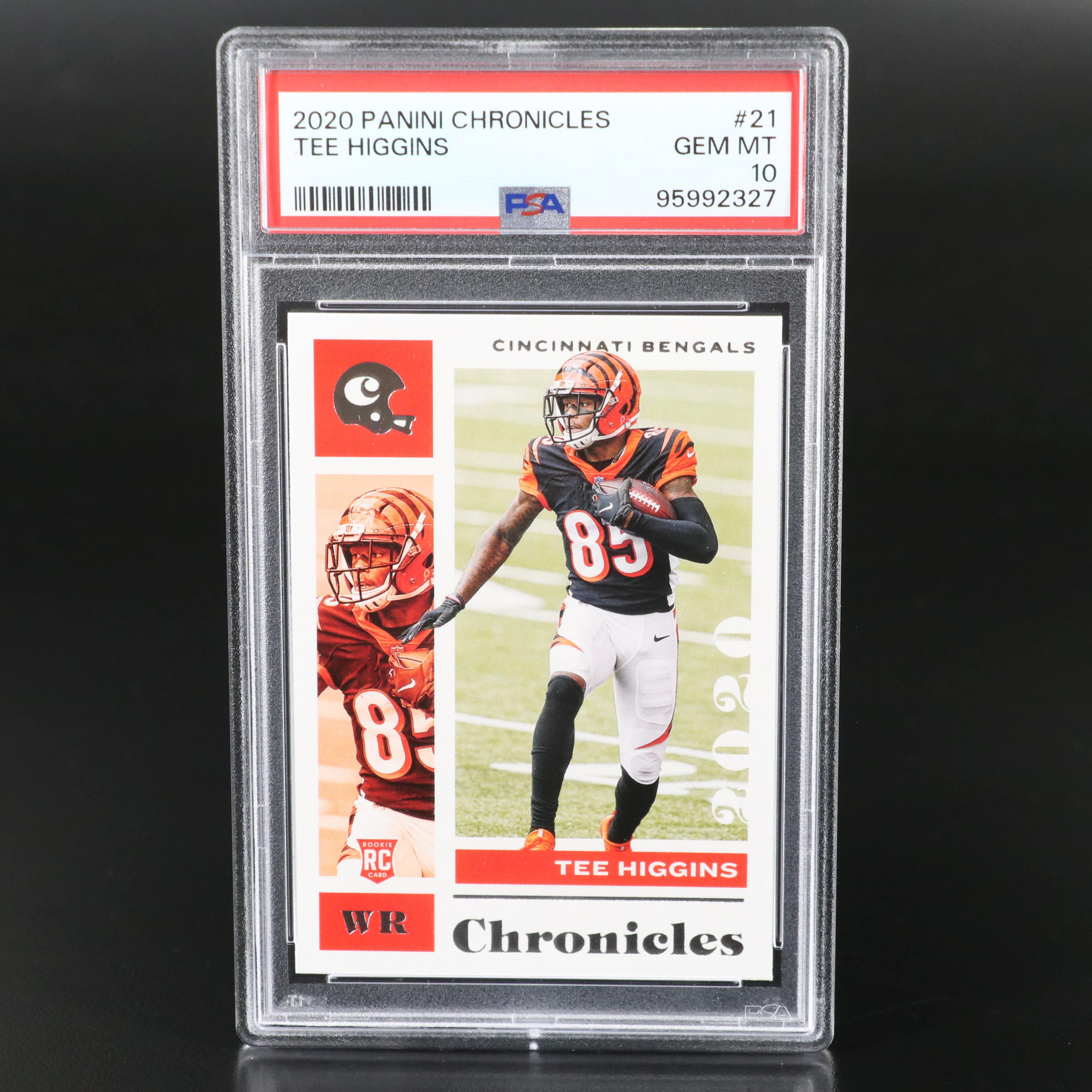 2020 Chronicles Tee Higgins Cincinnati Bengals Rookie Card Graded PSA 10