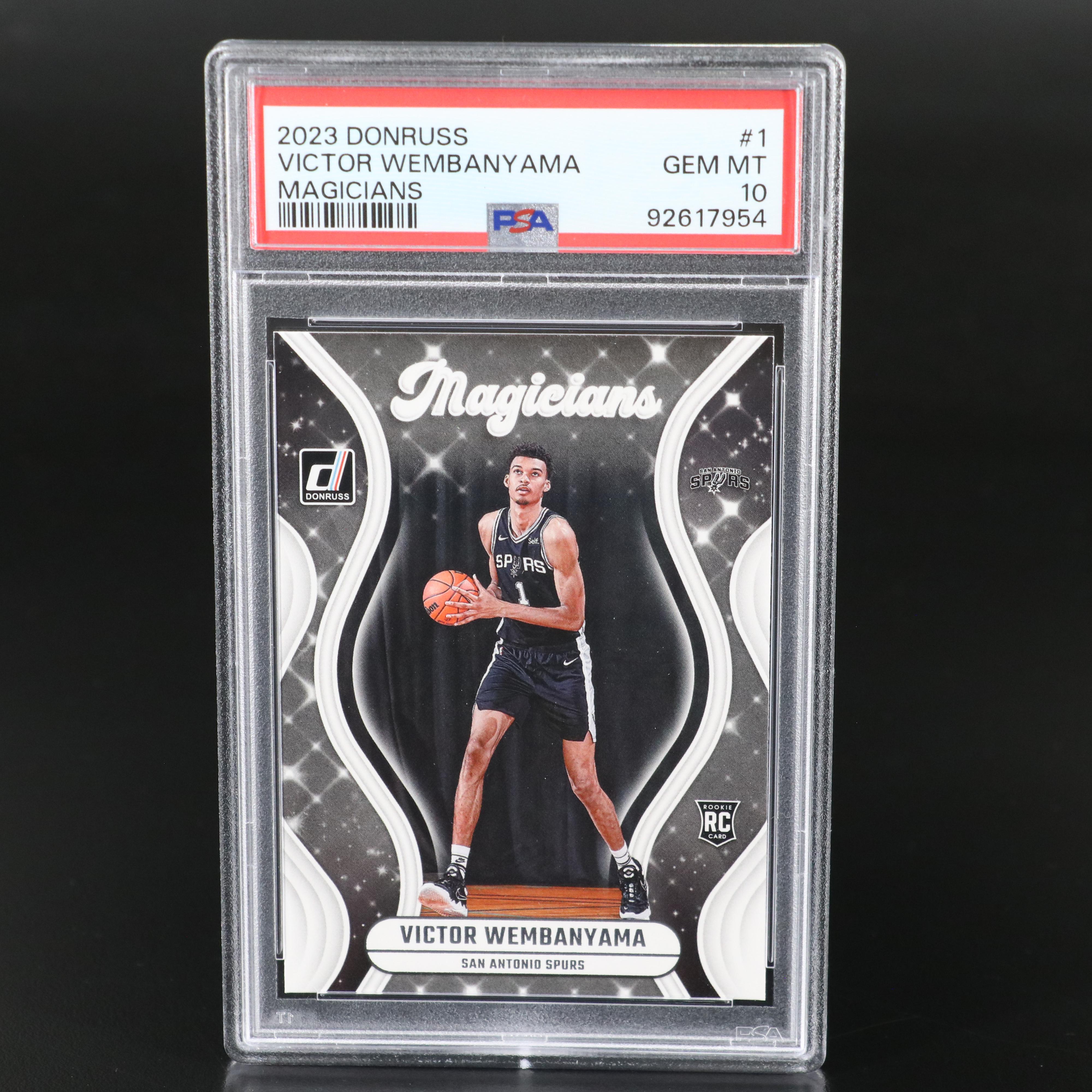 2023 Donruss Victor Wembanyama Magicians Rookie Basketball Card Graded PSA 10