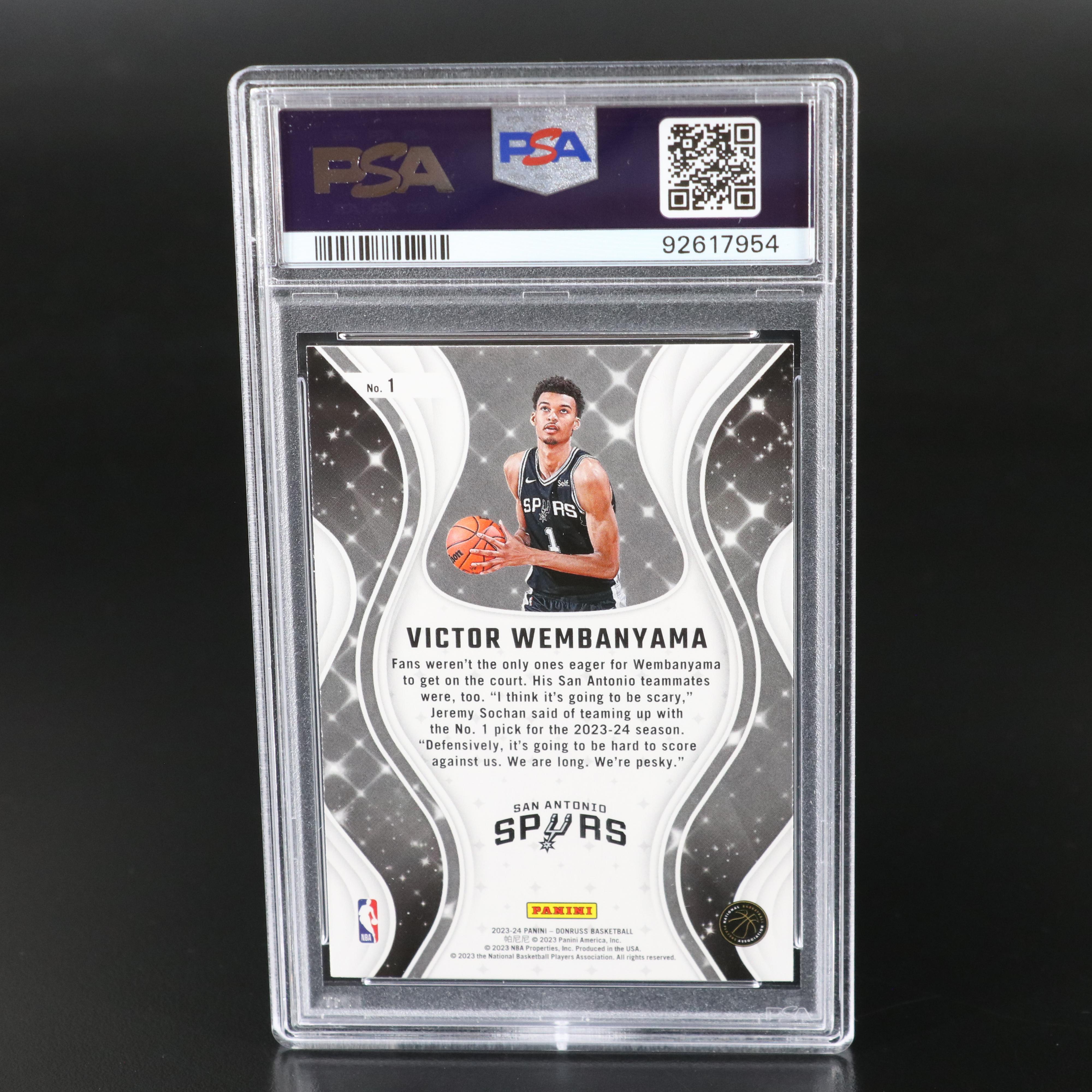 2023 Donruss Victor Wembanyama Magicians Rookie Basketball Card Graded PSA 10