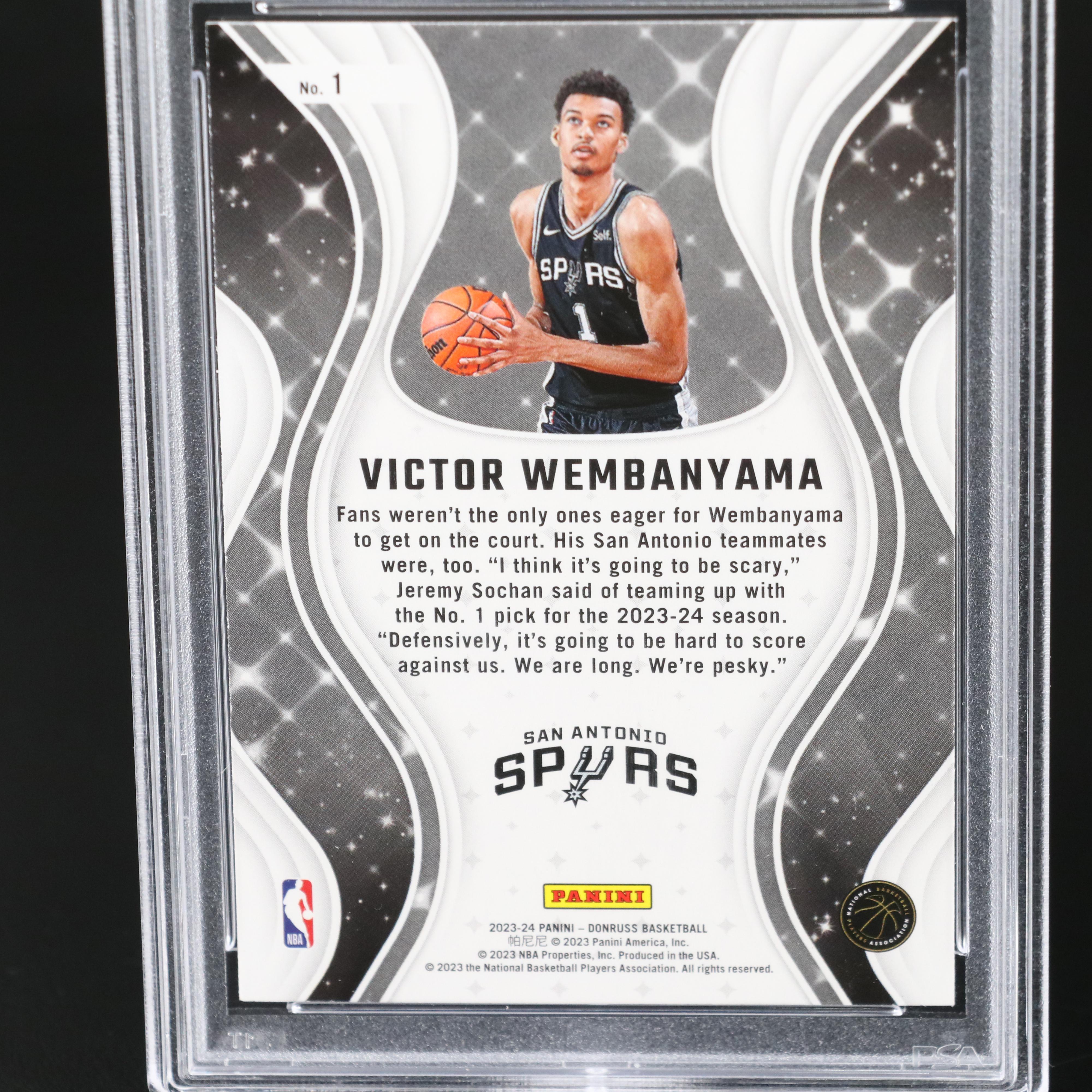 2023 Donruss Victor Wembanyama Magicians Rookie Basketball Card Graded PSA 10