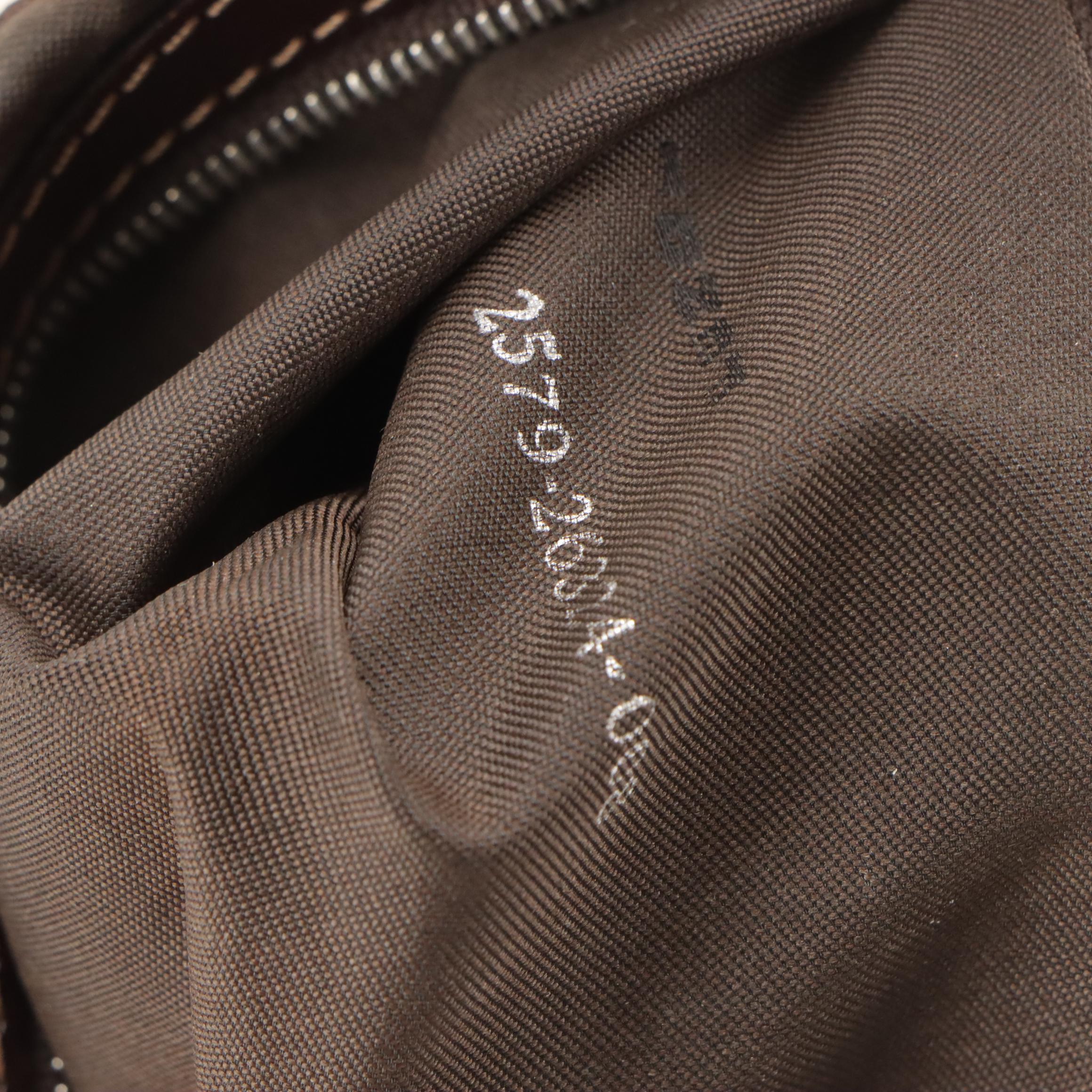 Fendi Baguette Shoulder Bag in Beige FF Zucca Canvas and Brown Leather Trim