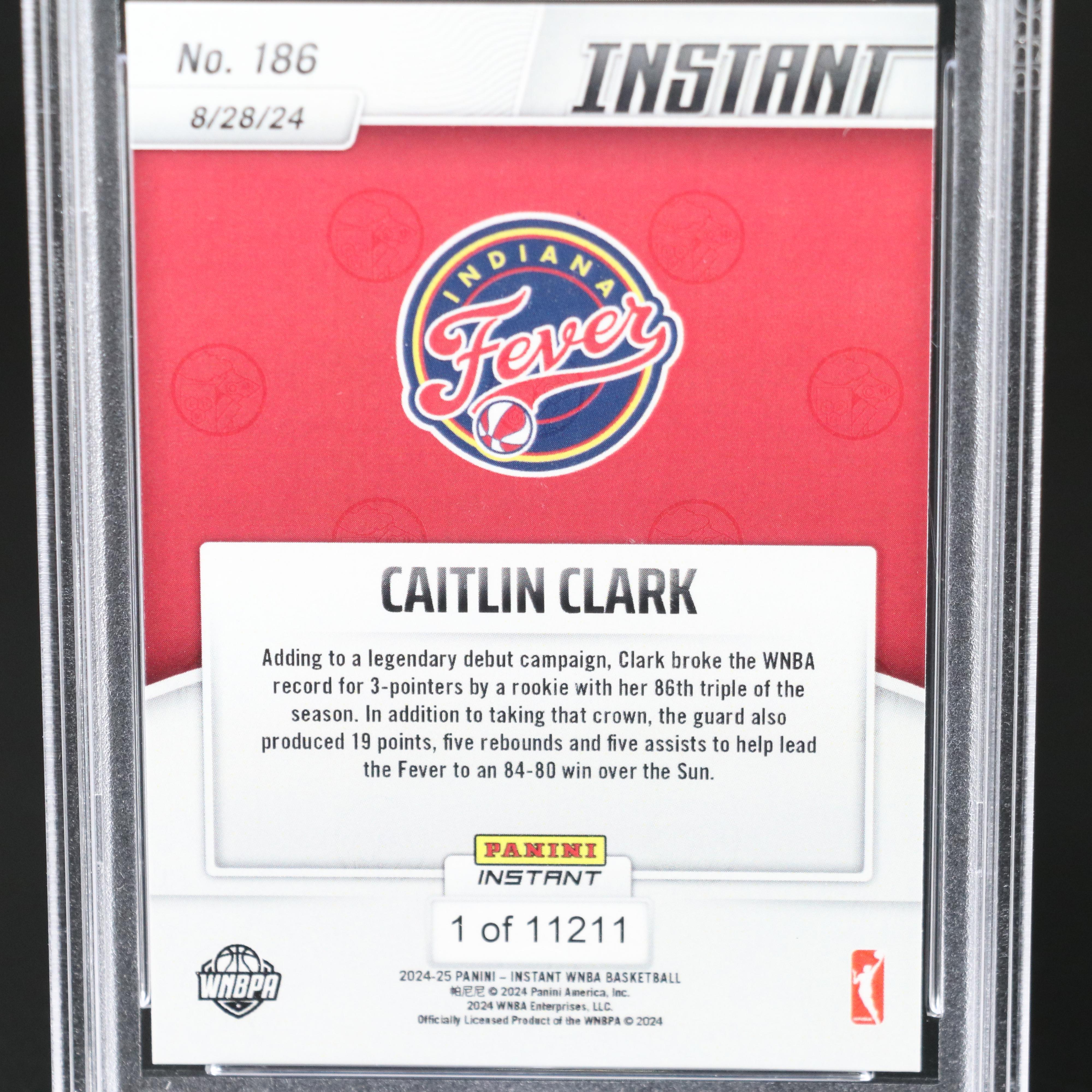 2024 Panini Instant Caitlin Clark Rookie Basketball Card Graded PSA 10