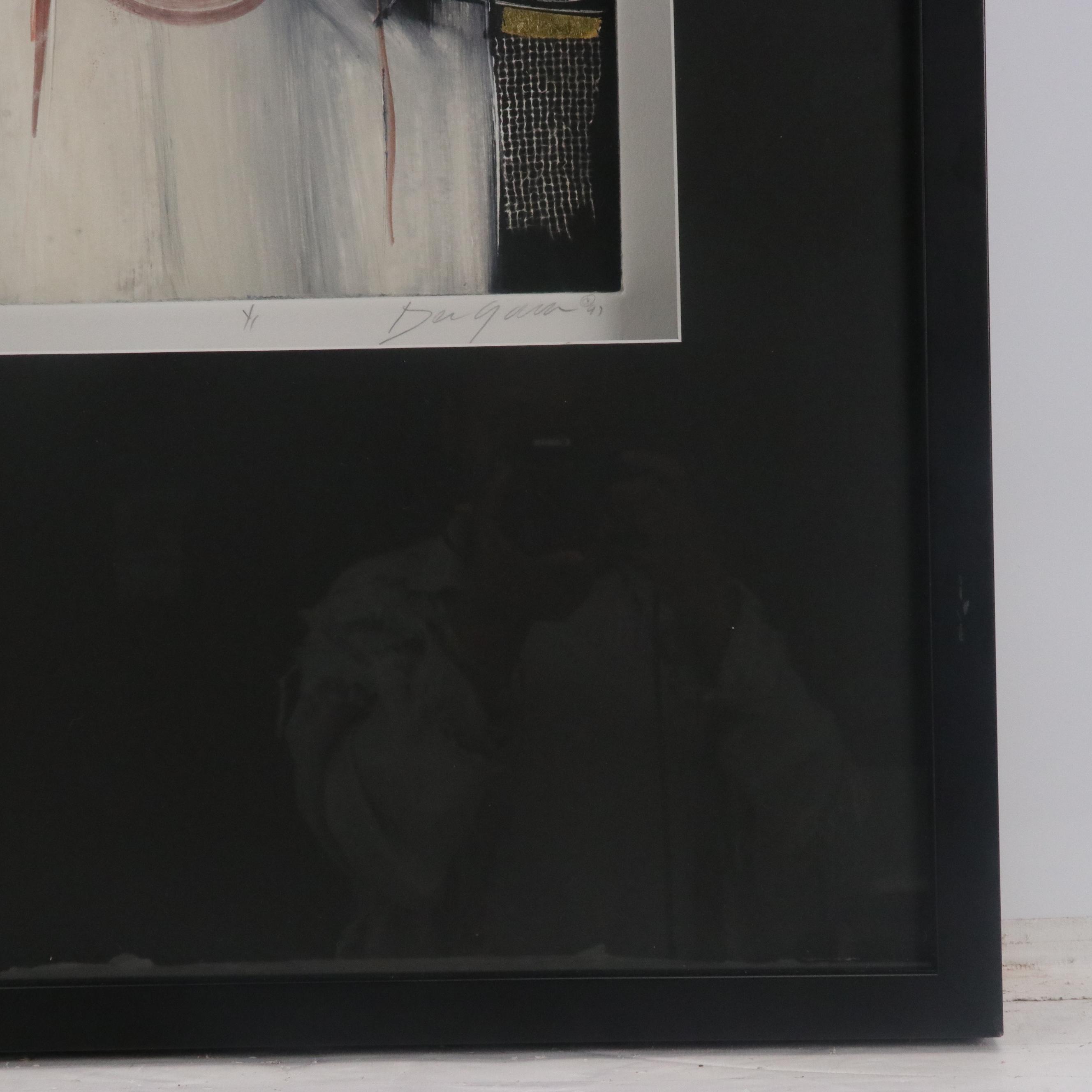 Ann DerGara Abstract Expressionist Style Monotypes, 1991 and 1997