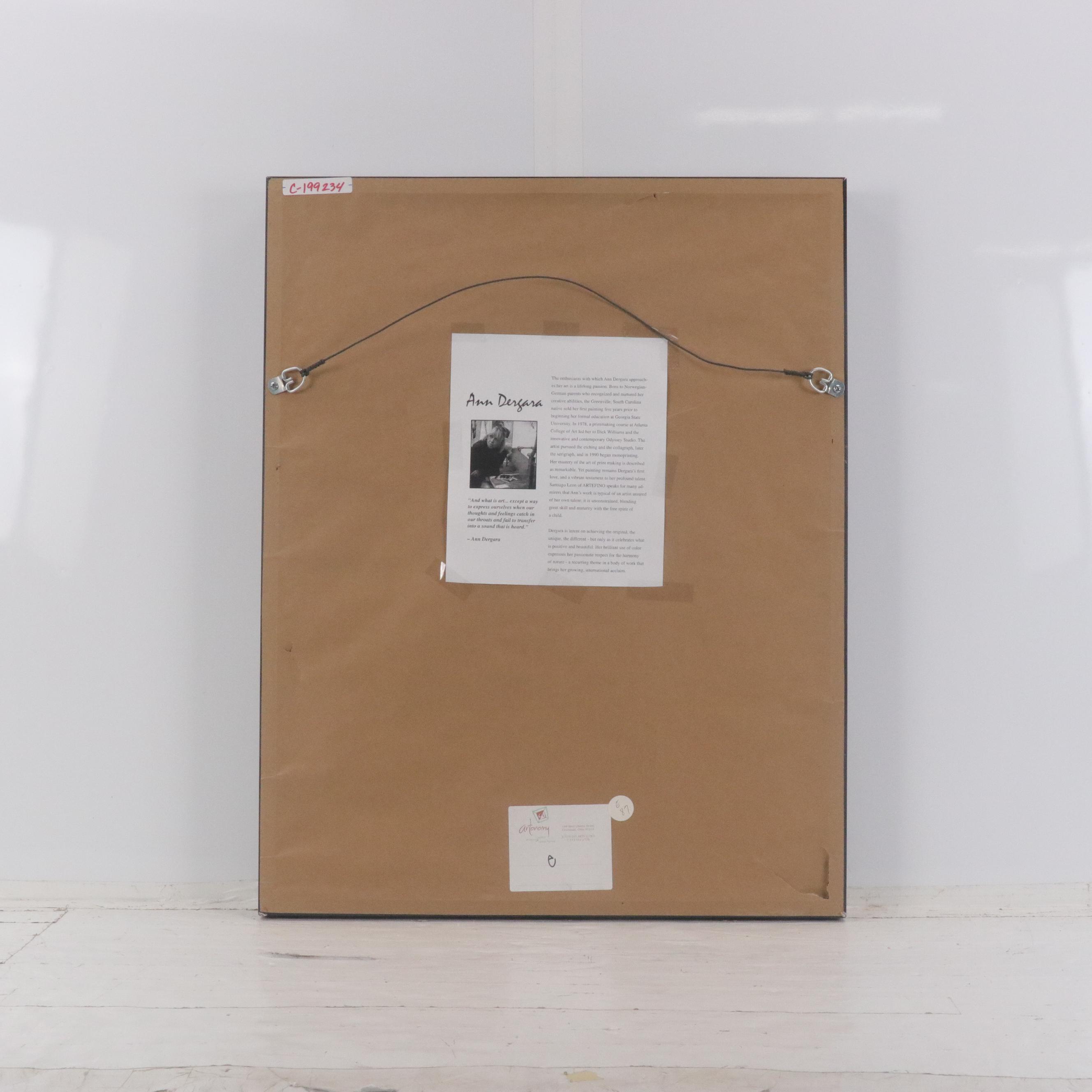 Ann DerGara Abstract Expressionist Style Monotypes, 1991 and 1997