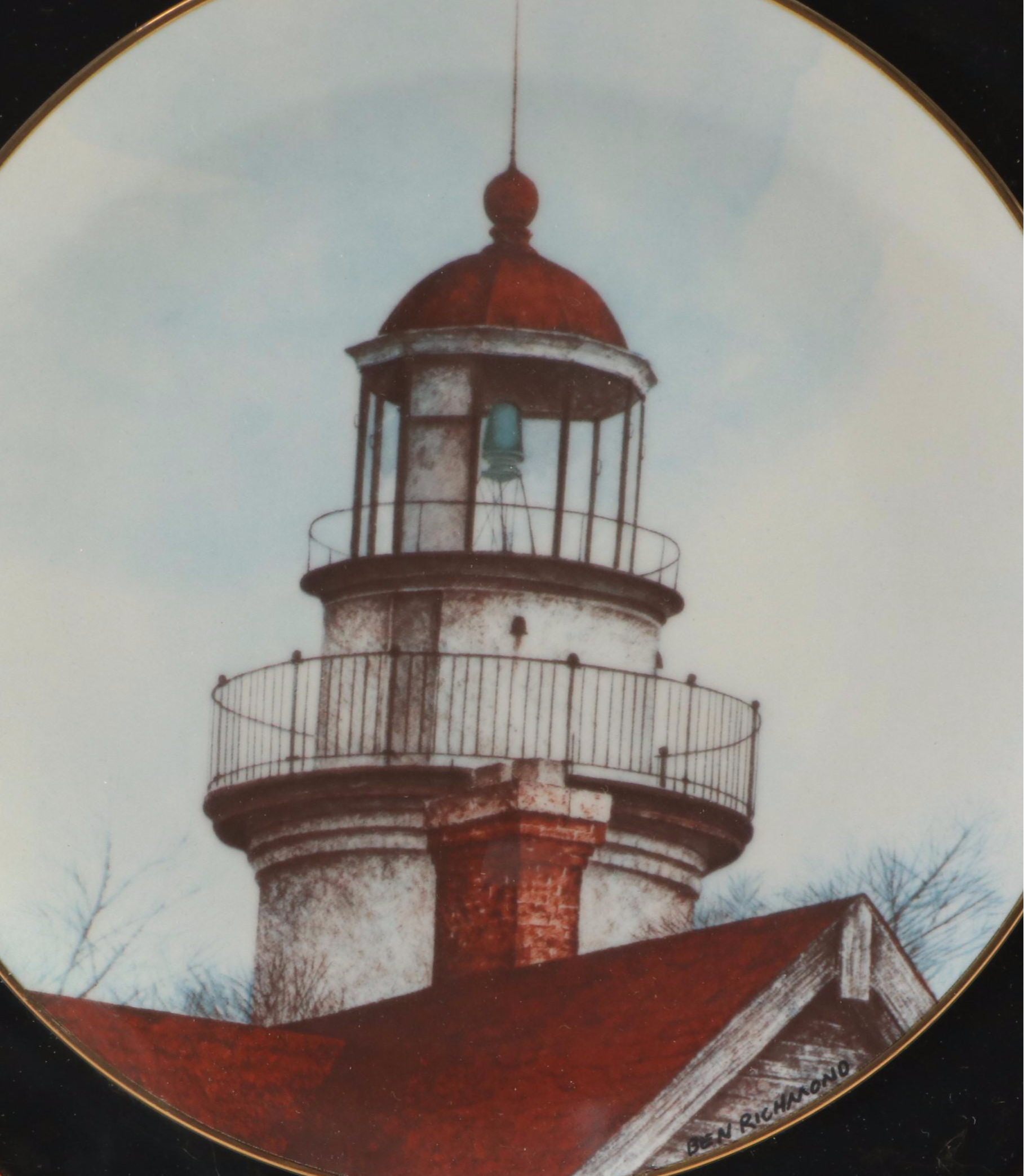 Ben Richmond for Northcoast "Marblehead Light" Porcelain Collector Plate, 1985