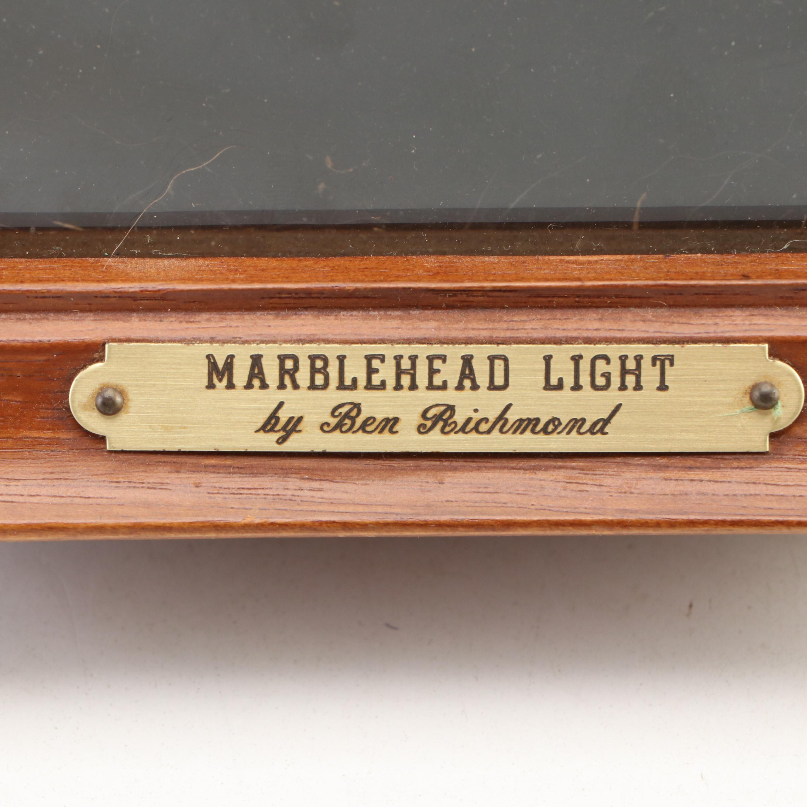 Ben Richmond for Northcoast "Marblehead Light" Porcelain Collector Plate, 1985