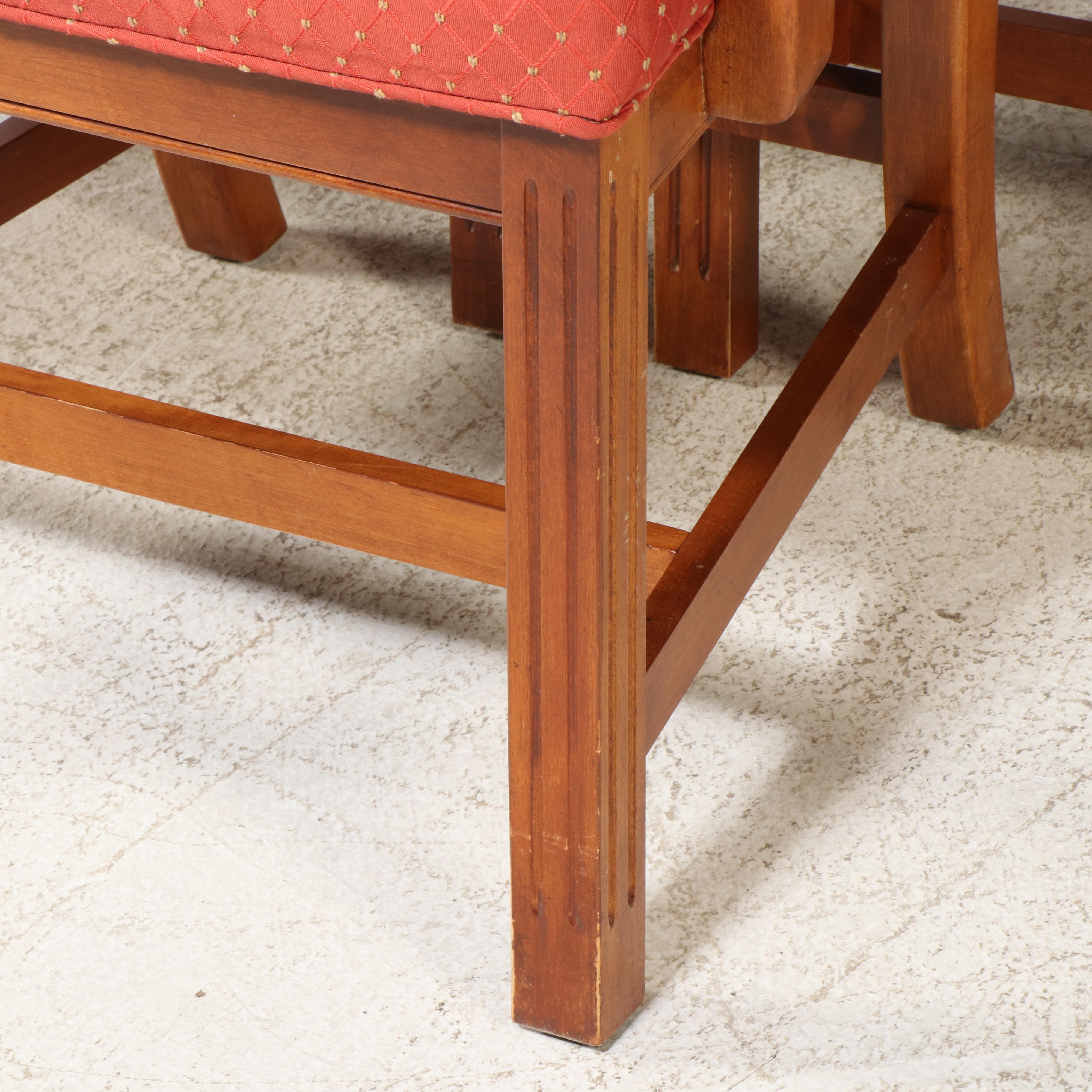 Set of Six Knob Creek Chippendale Style Carved Wood Dining Chairs, Late 20th C.