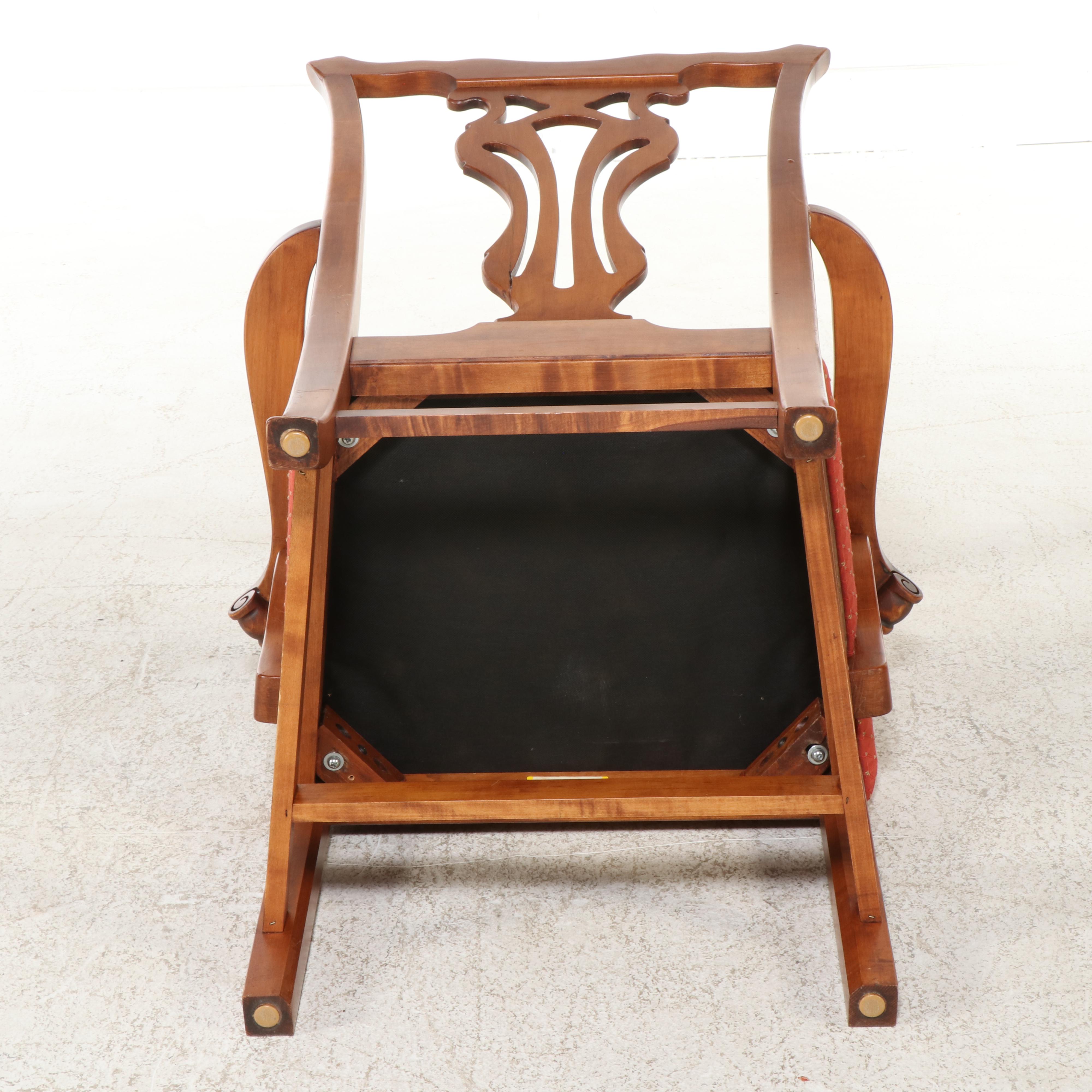 Set of Six Knob Creek Chippendale Style Carved Wood Dining Chairs, Late 20th C.