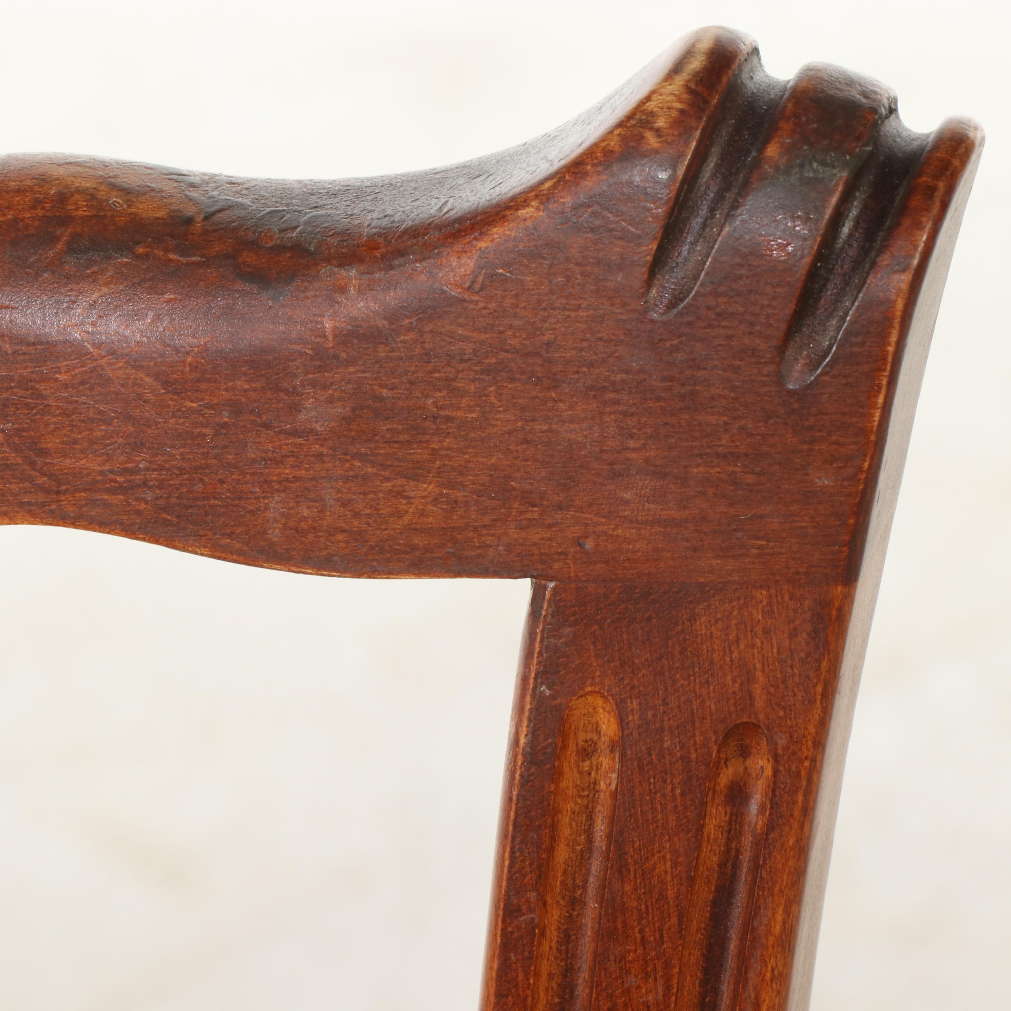 Set of Six Knob Creek Chippendale Style Carved Wood Dining Chairs, Late 20th C.