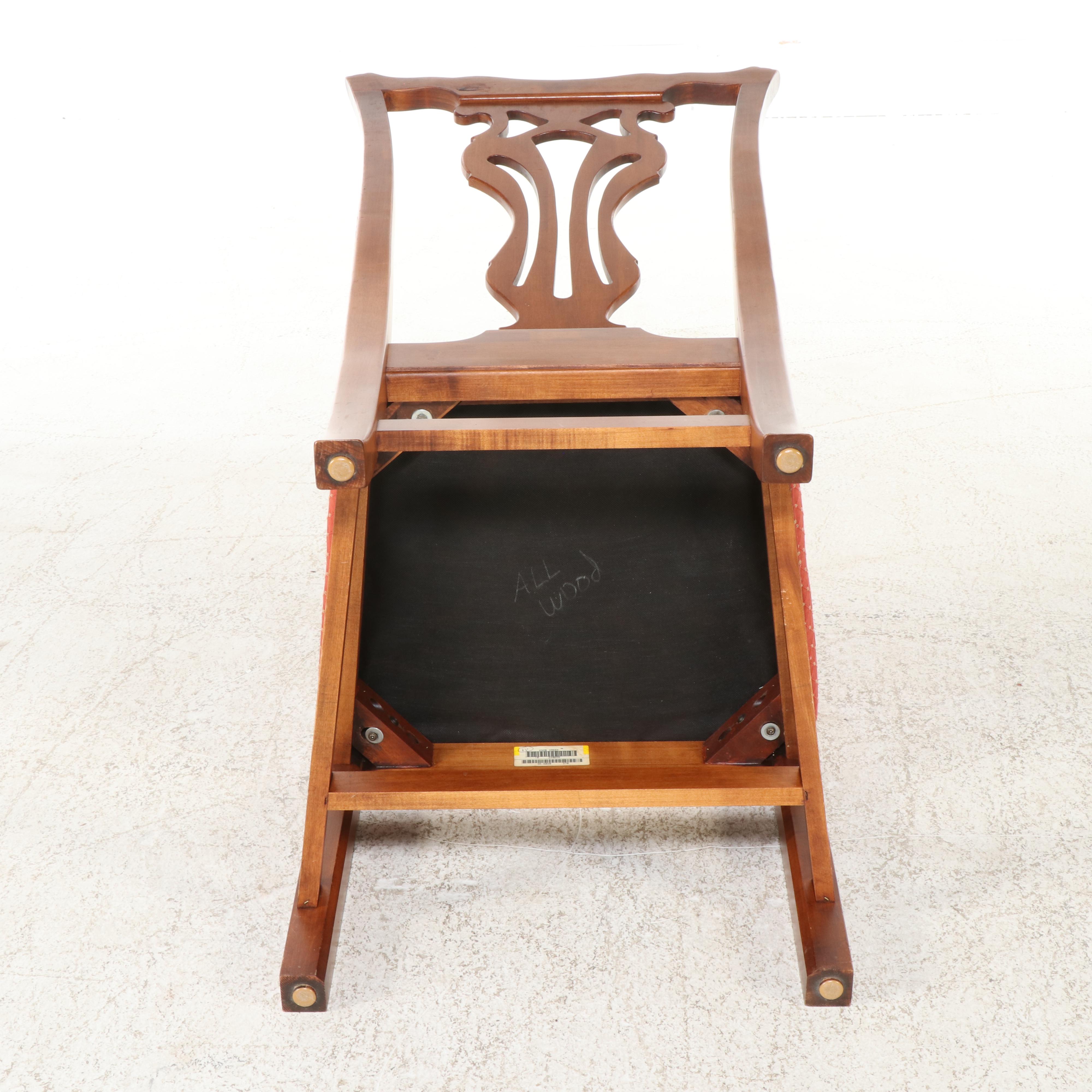 Set of Six Knob Creek Chippendale Style Carved Wood Dining Chairs, Late 20th C.