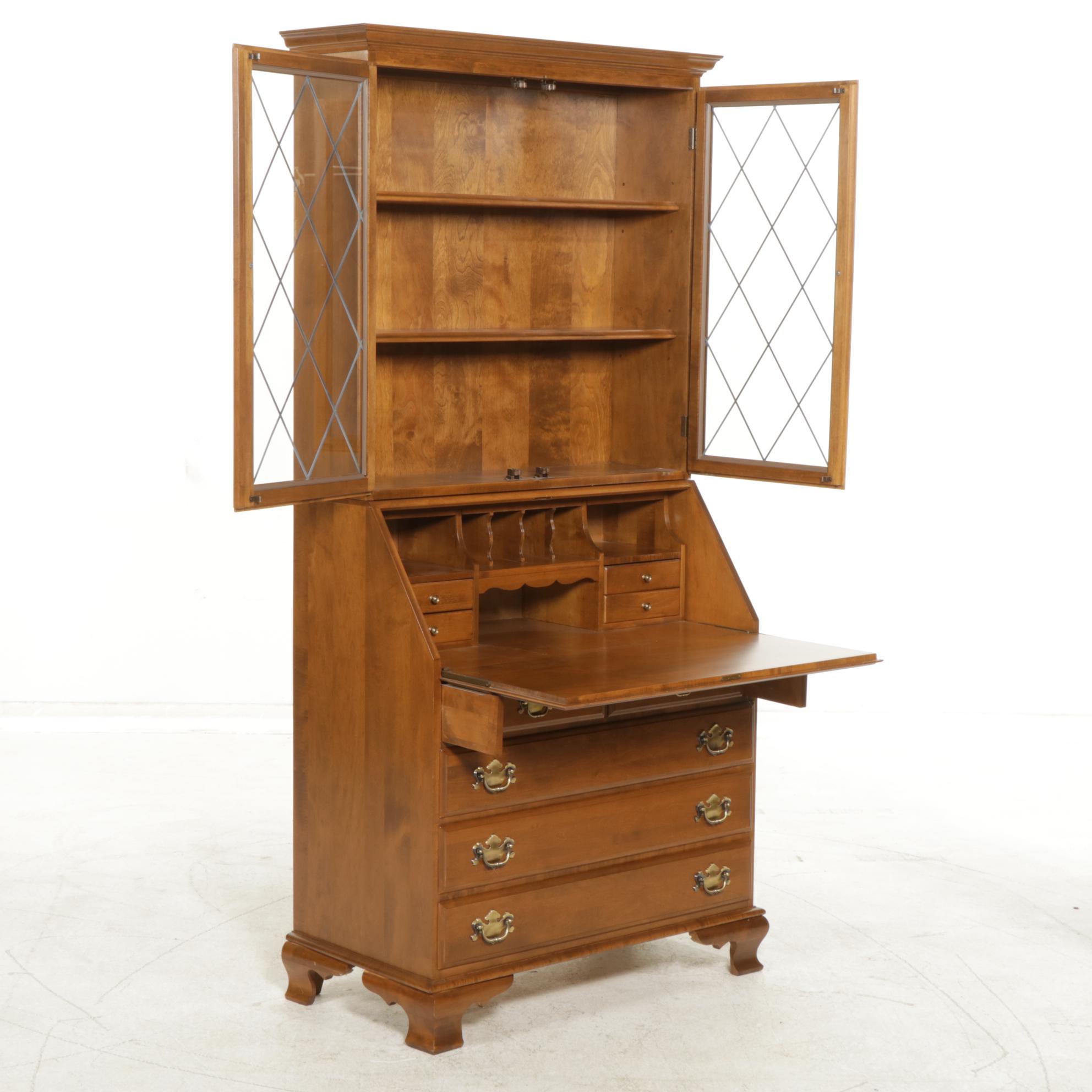 Ethan Allen Federal Style Maple Secretary Desk