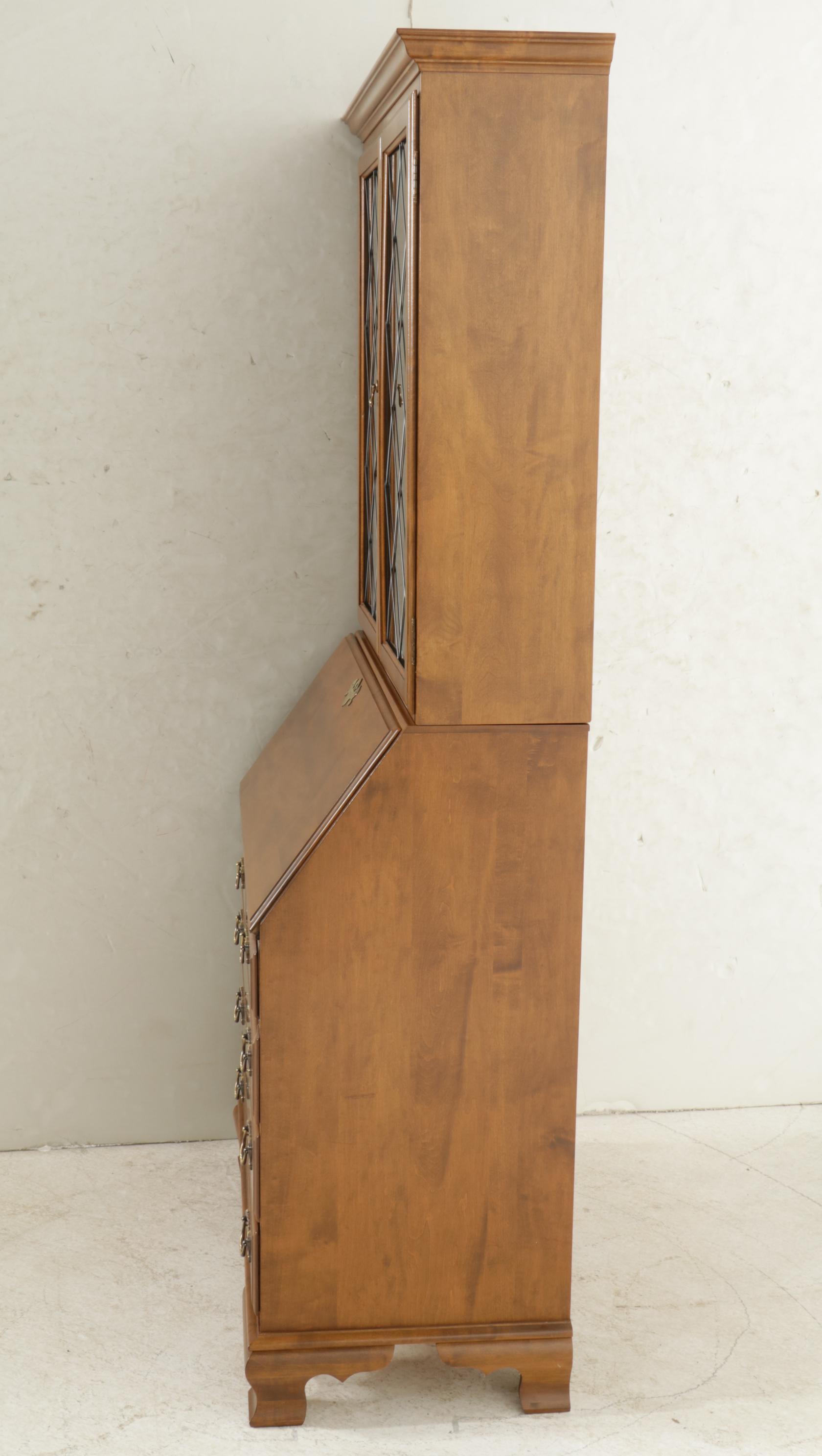 Ethan Allen Federal Style Maple Secretary Desk