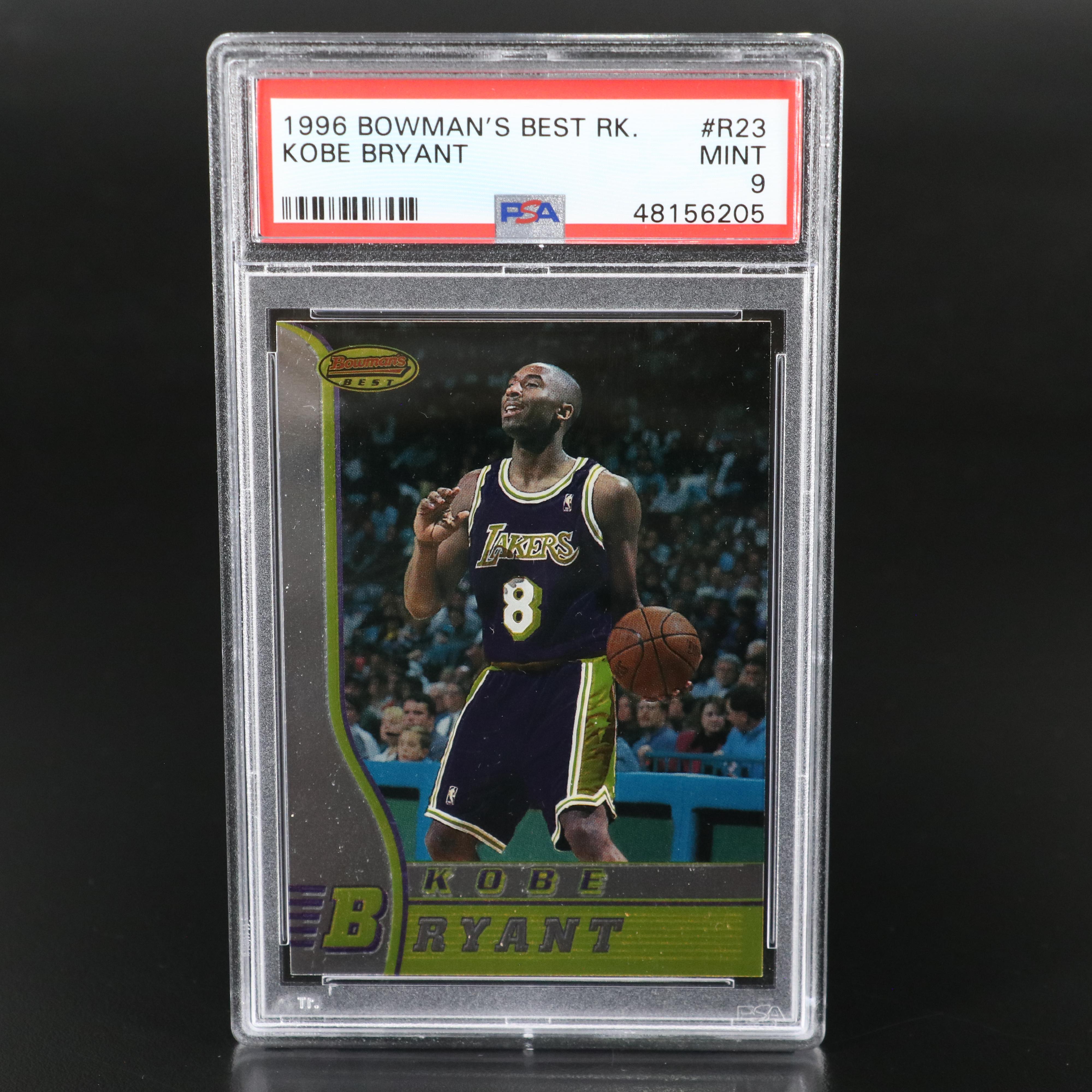 1996 Bowman’s Best Kobe Bryant Rookie Basketball Card Graded PSA 9