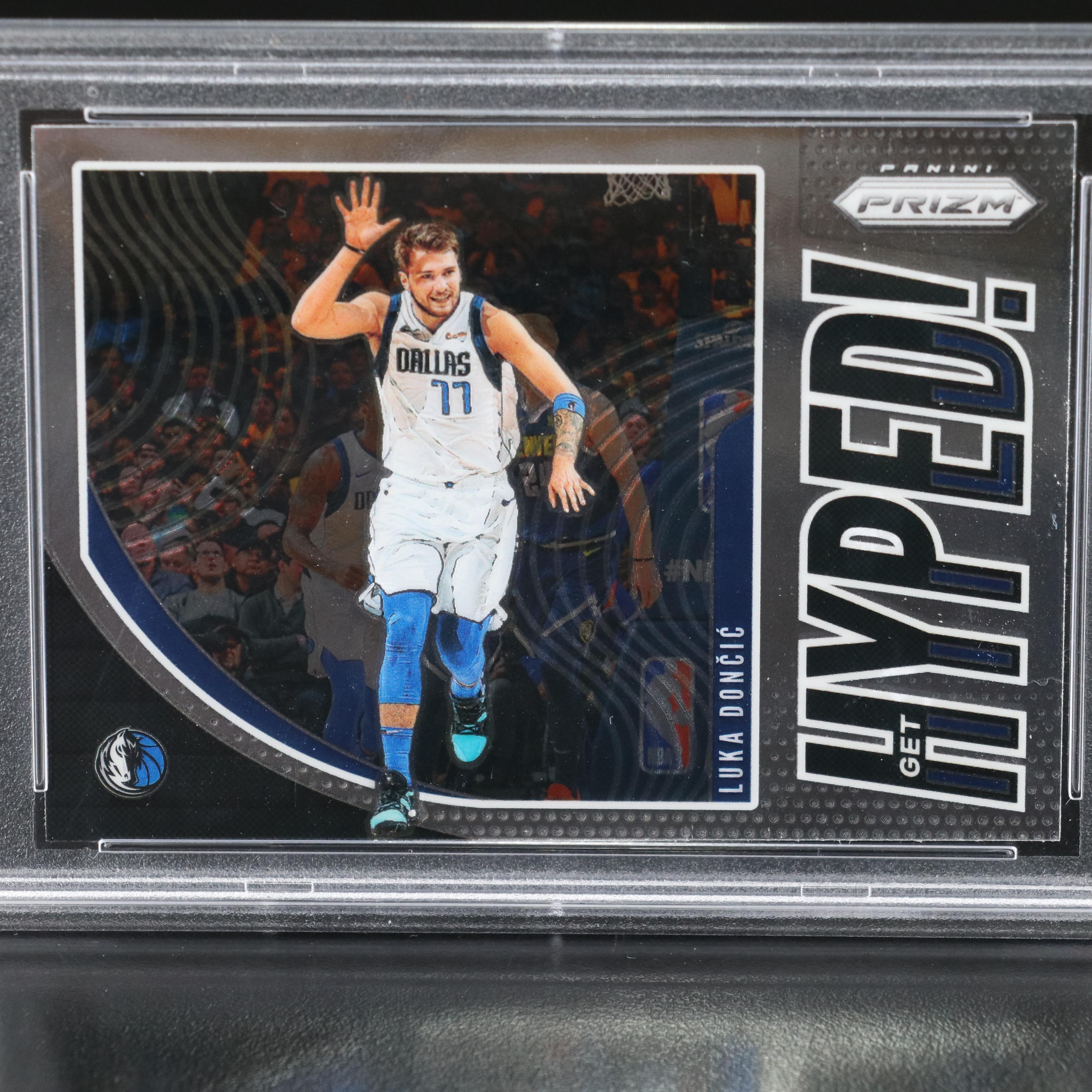 2019 Prizm Luka Dončić Get Hyped! Basketball Card Graded PSA 10