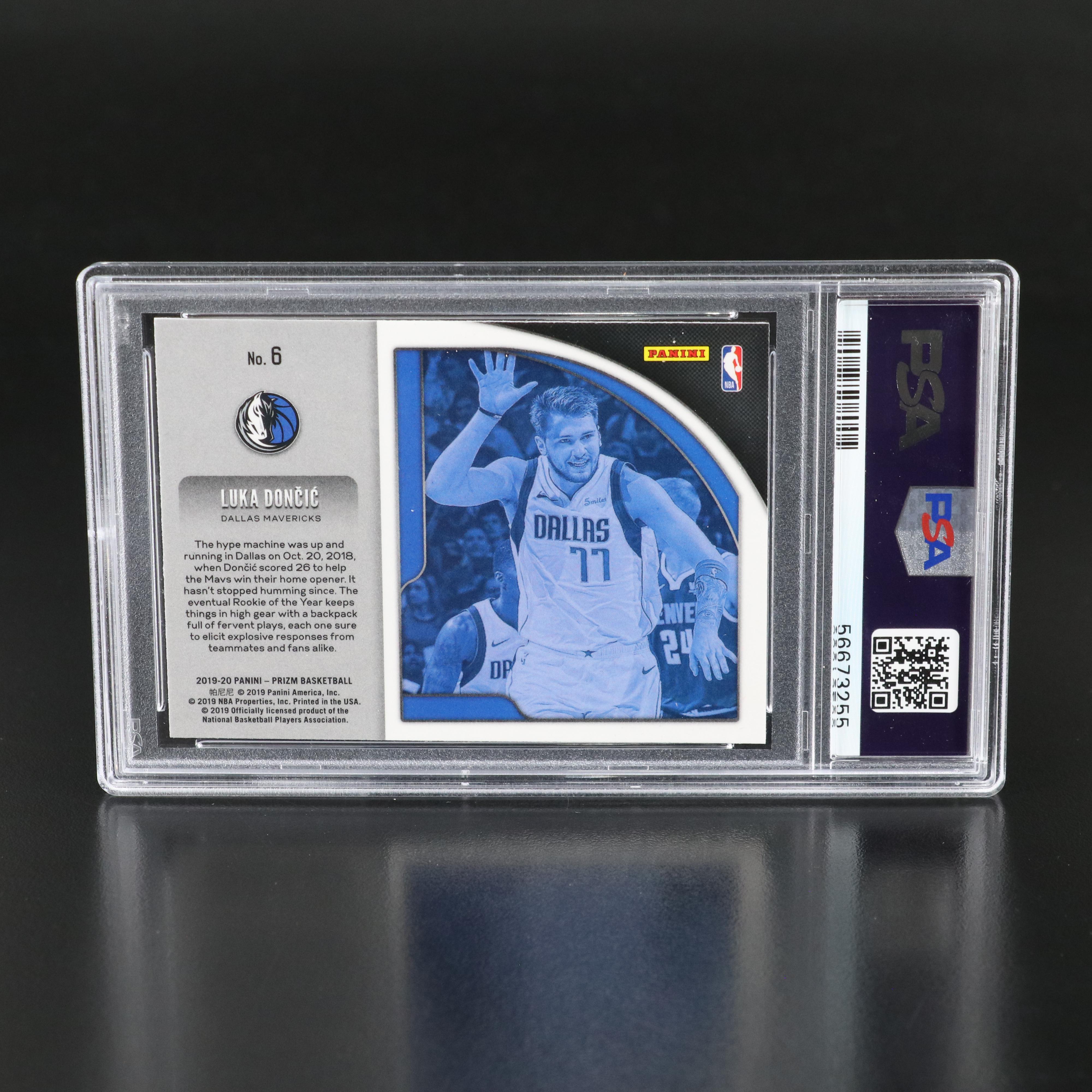 2019 Prizm Luka Dončić Get Hyped! Basketball Card Graded PSA 10