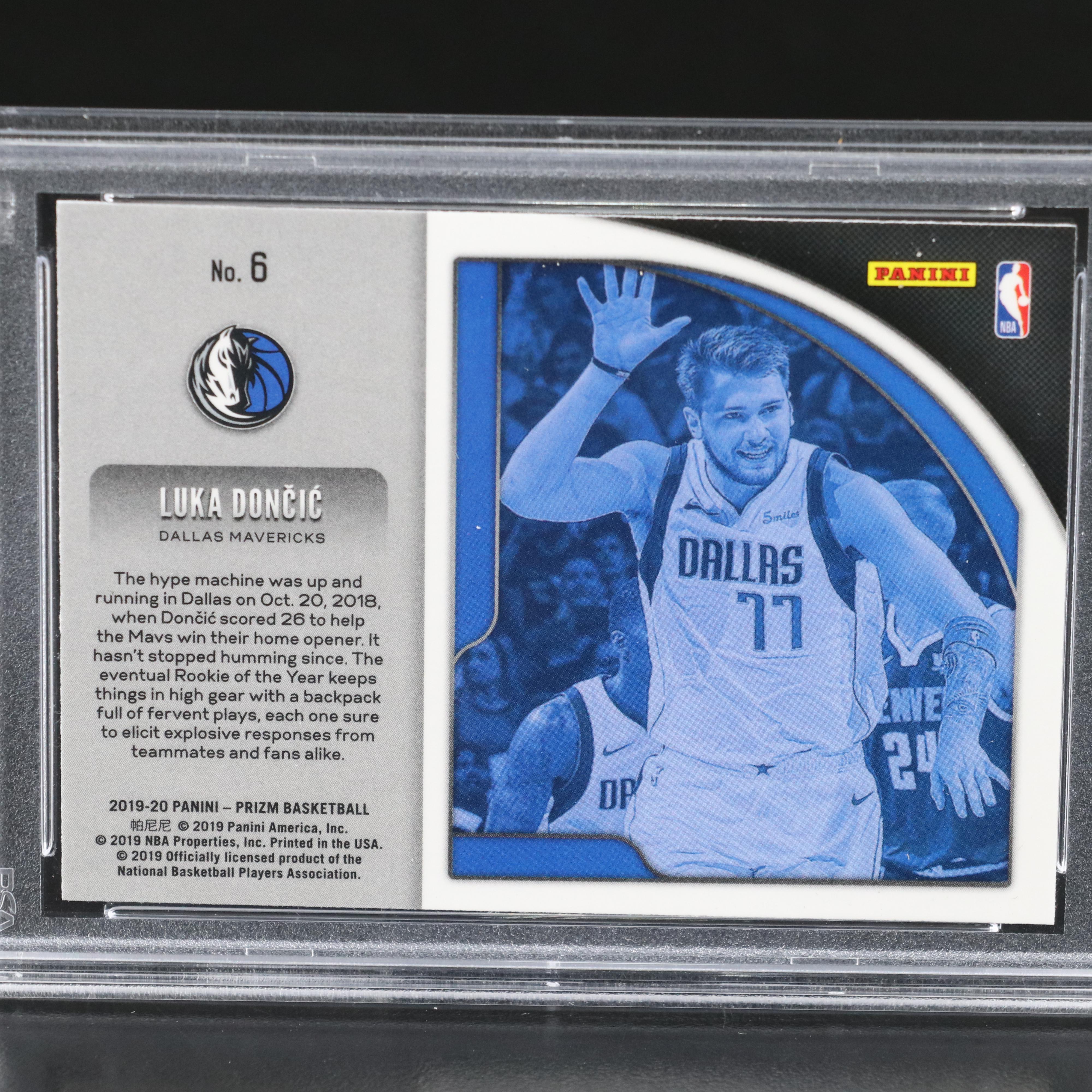 2019 Prizm Luka Dončić Get Hyped! Basketball Card Graded PSA 10