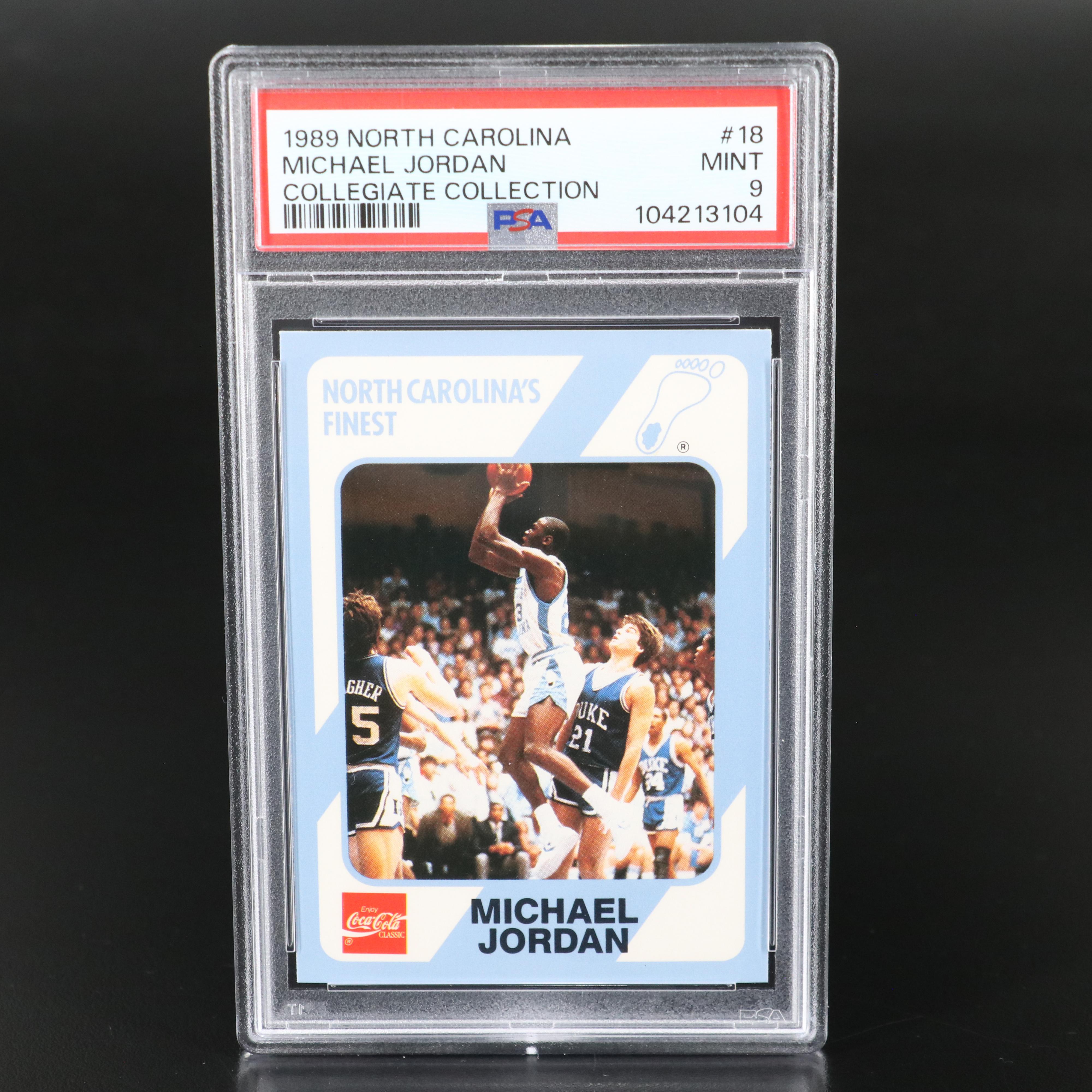 1989 Collegiate Collection Michael Jordan Basketball Card Graded PSA 9